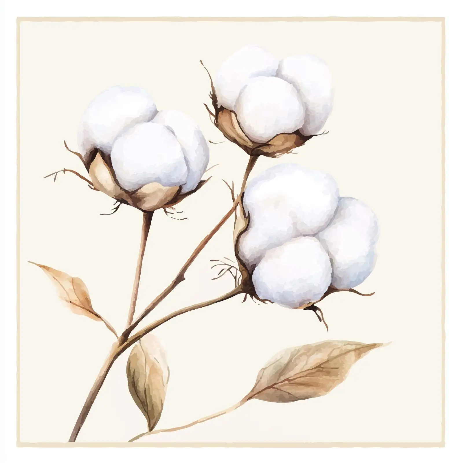 Hand-Drawn Watercolor Cotton Buds Sketch — free download from Dotvec