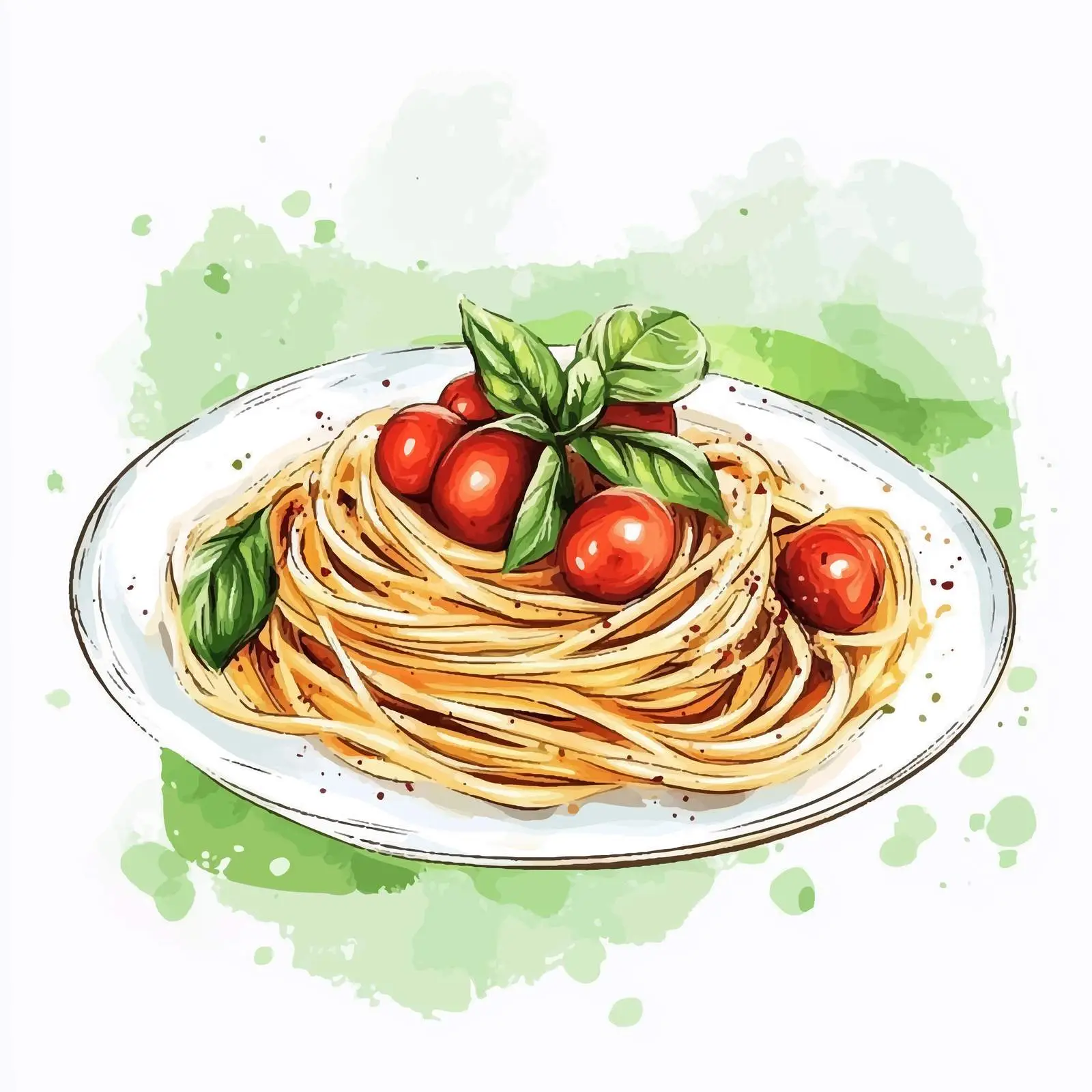 Colorful Hand-Drawn Watercolor Creste di Gallo — free download from Dotvec