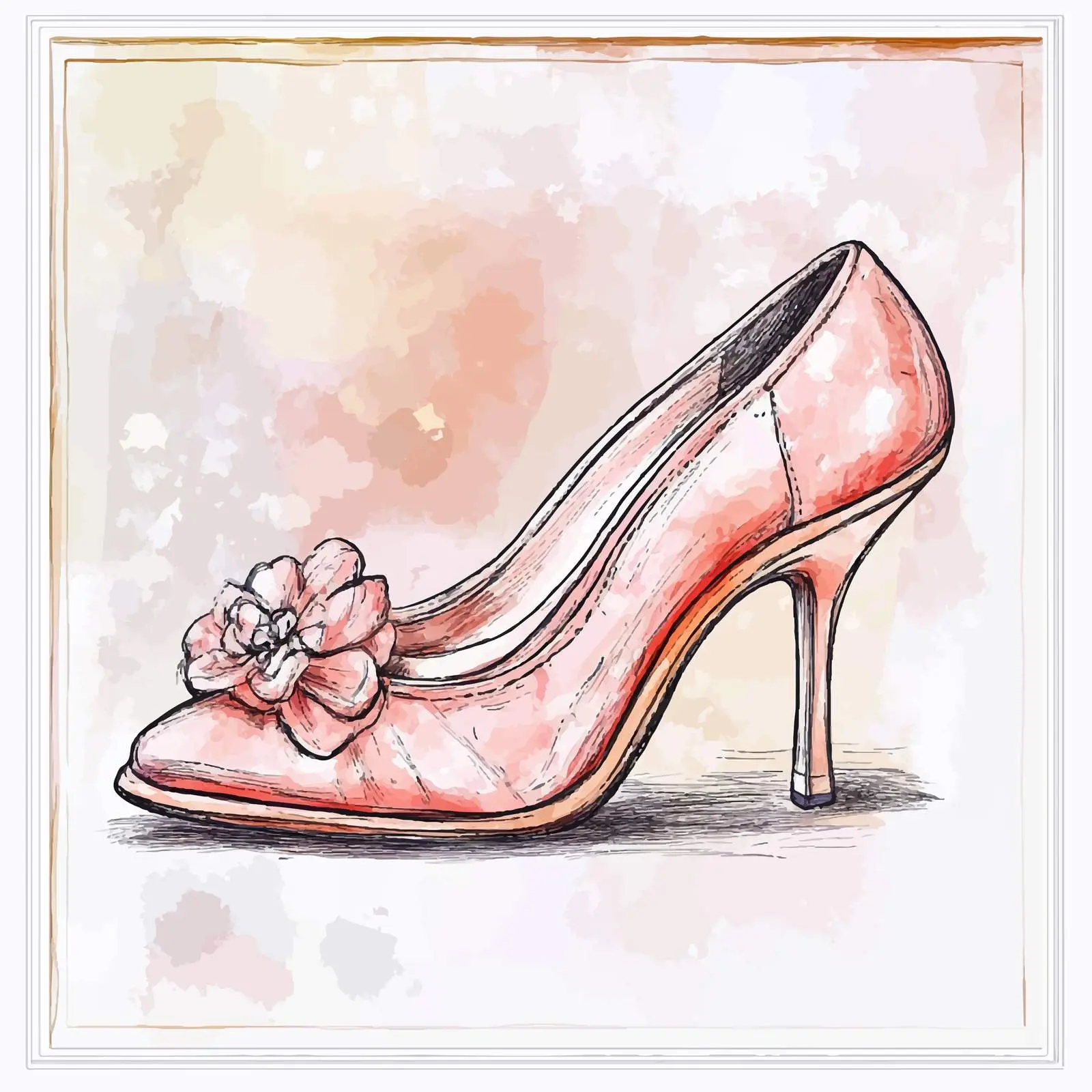 Colorful Hand-Drawn Wedding Shoes Sketch — free download from Dotvec