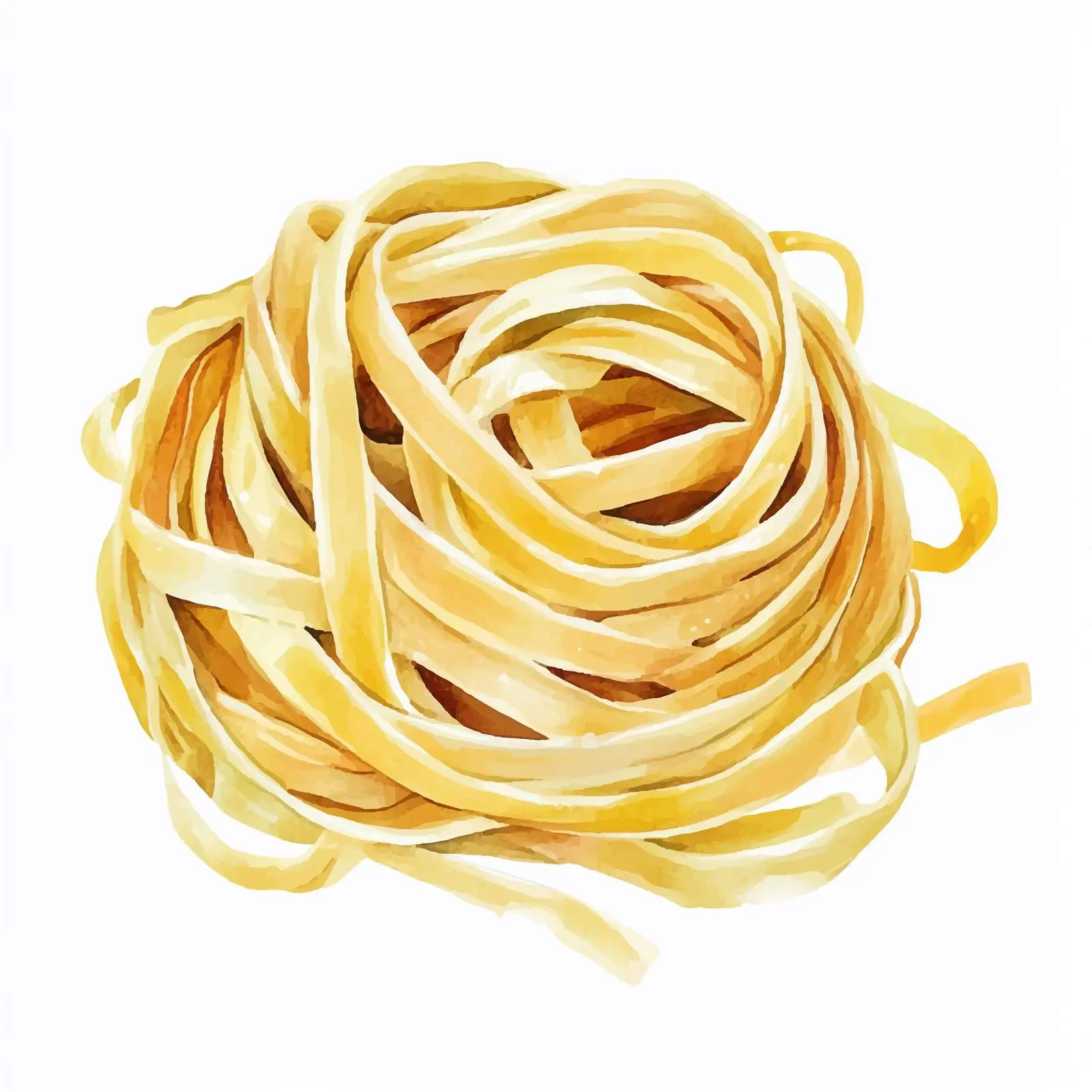 Colorful Watercolor Hand-drawn Fettuccine Pasta Sketch — free download from Dotvec