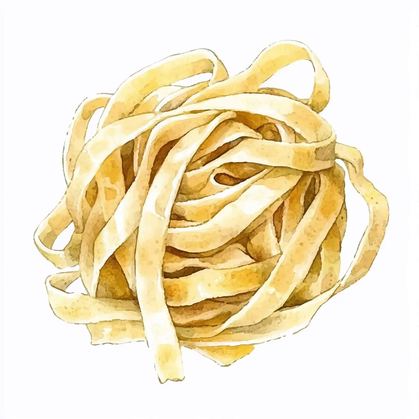 Colorful Hand-Drawn Fettuccine Watercolor Sketch — free download from Dotvec