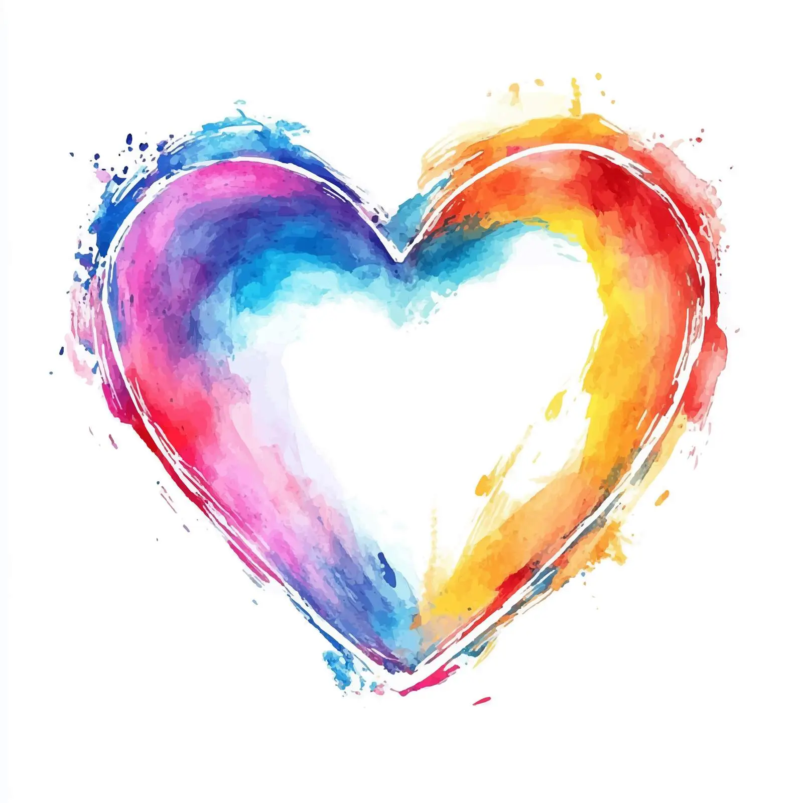 Colorful Hand-Drawn Watercolor Photo Frame — free download from Dotvec