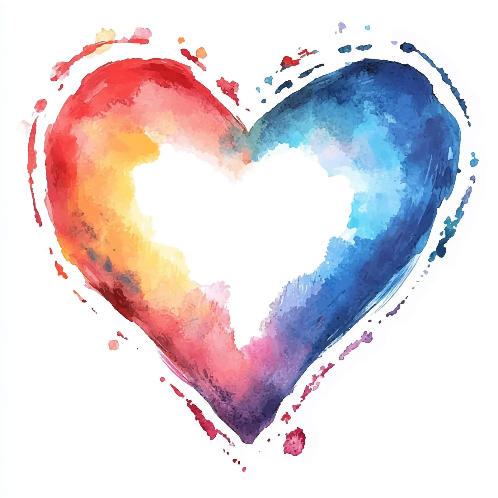 Colorful Hand-Drawn Watercolor Photo Frame — free download from Dotvec