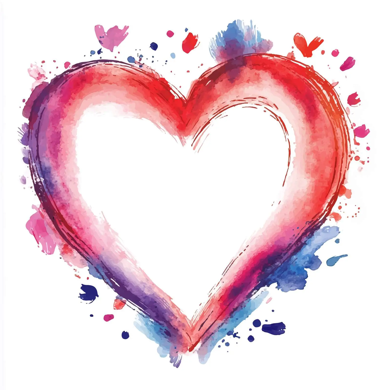 Colorful Hand-Drawn Watercolor Photo Frame — free download from Dotvec