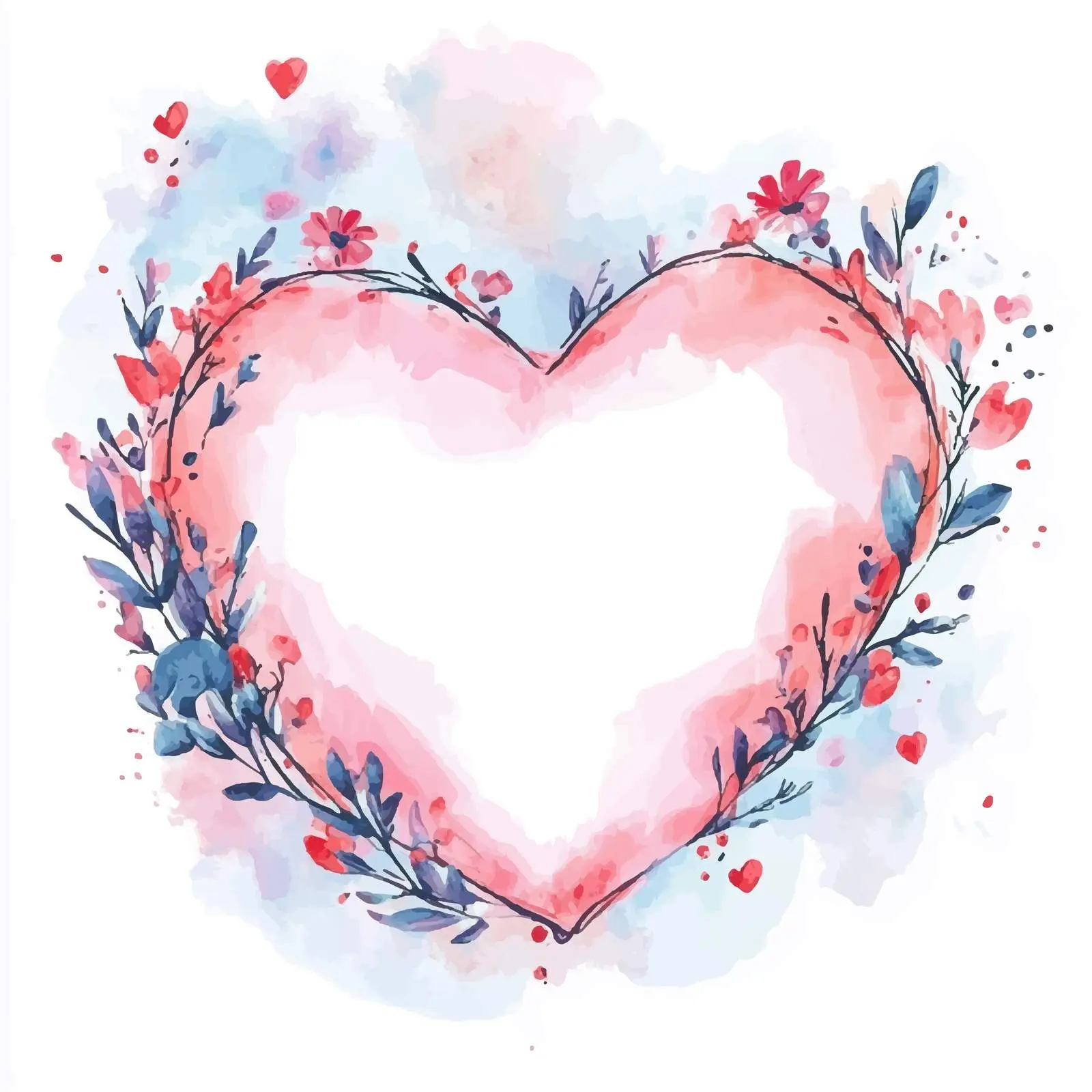 Colorful Watercolor Hand-Drawn Photo Frame — free download from Dotvec