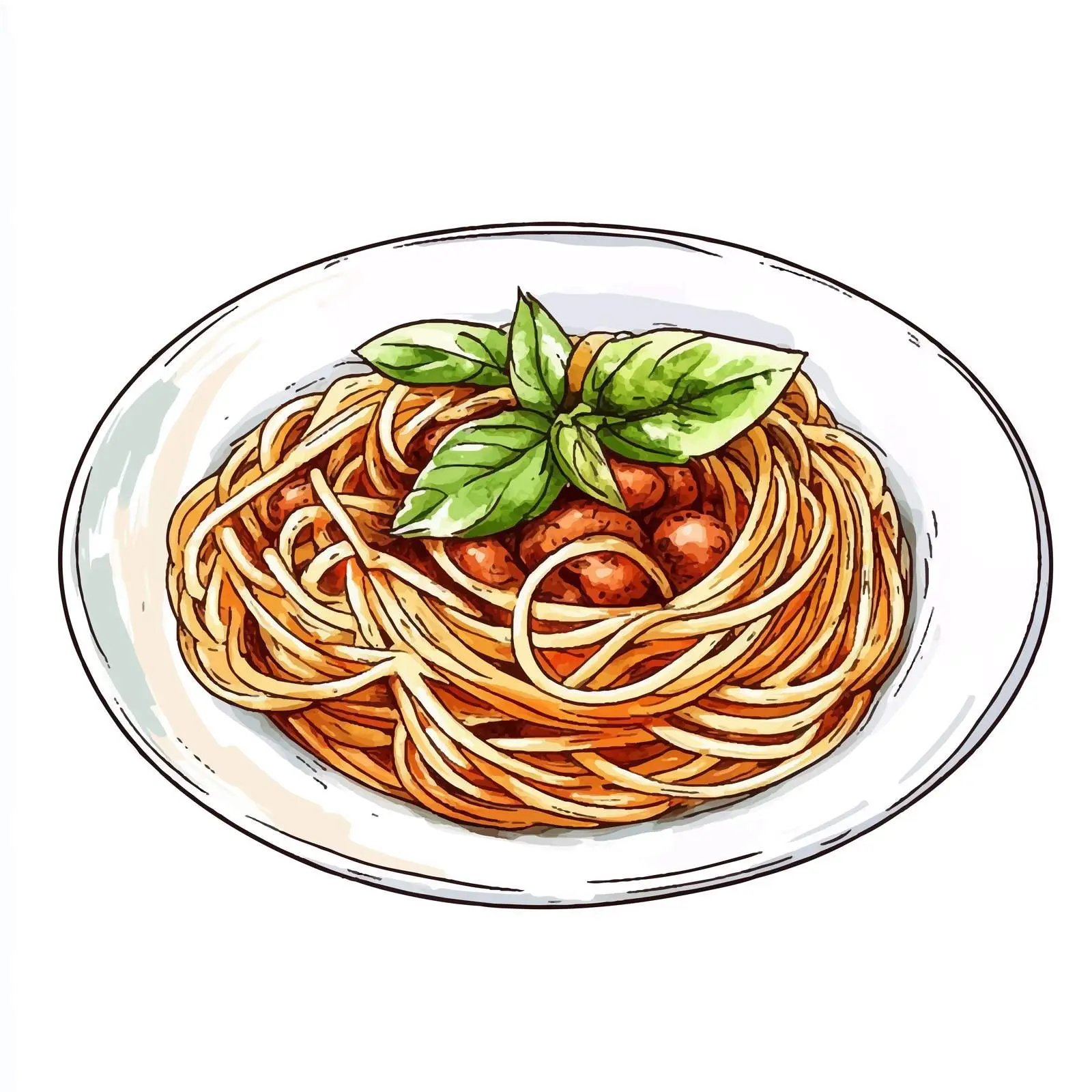 Colorful Hand-Drawn Watercolor Girandole Sketch — free download from Dotvec