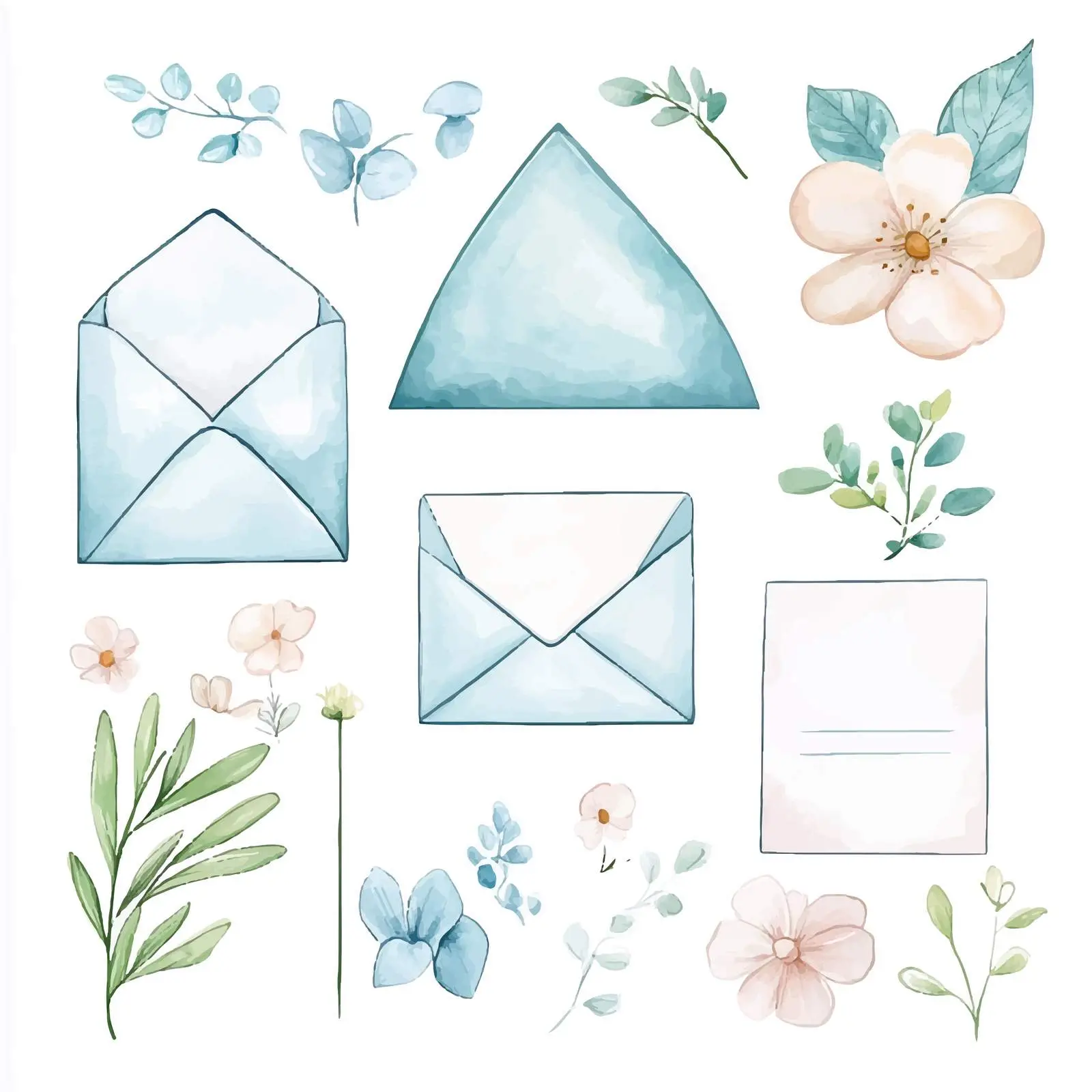 Colorful Hand-Drawn Watercolor Invitation Cards — free download from Dotvec