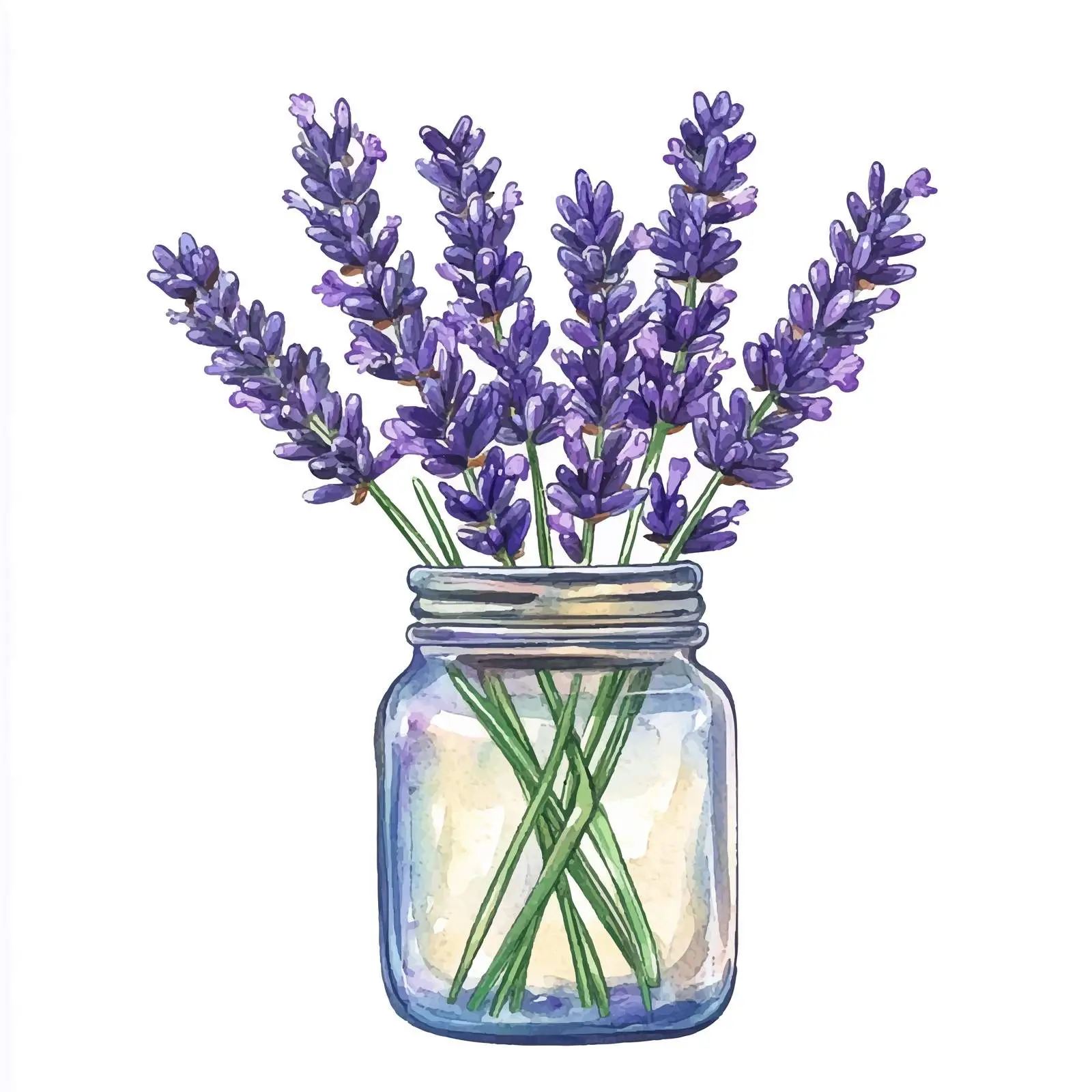 Hand-Drawn Watercolor Lavender Flower Sketch — free download from Dotvec