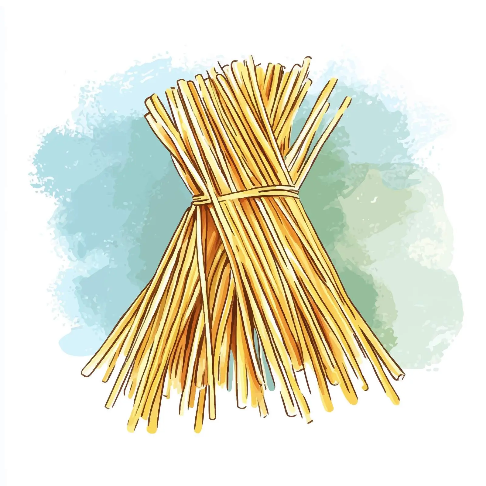 Colorful Hand-drawn Watercolor Spaghetti Illustration — free download from Dotvec