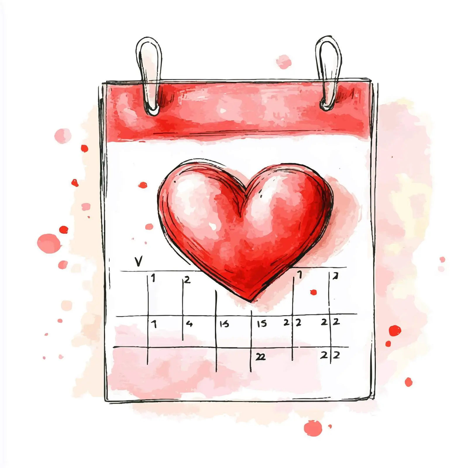 Colorful Watercolor Hand-Drawn Wall Calendar — free download from Dotvec