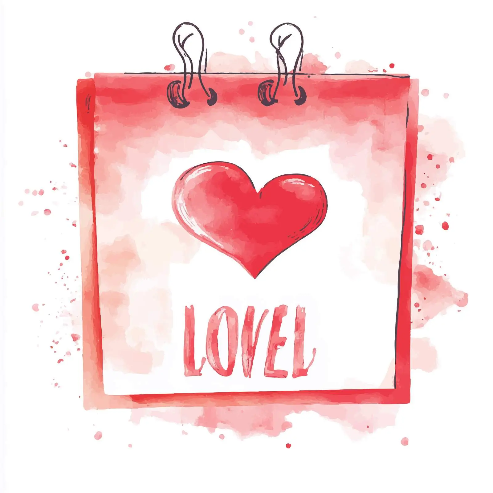 Colorful Hand-Drawn Watercolor Wall Calendar — free download from Dotvec