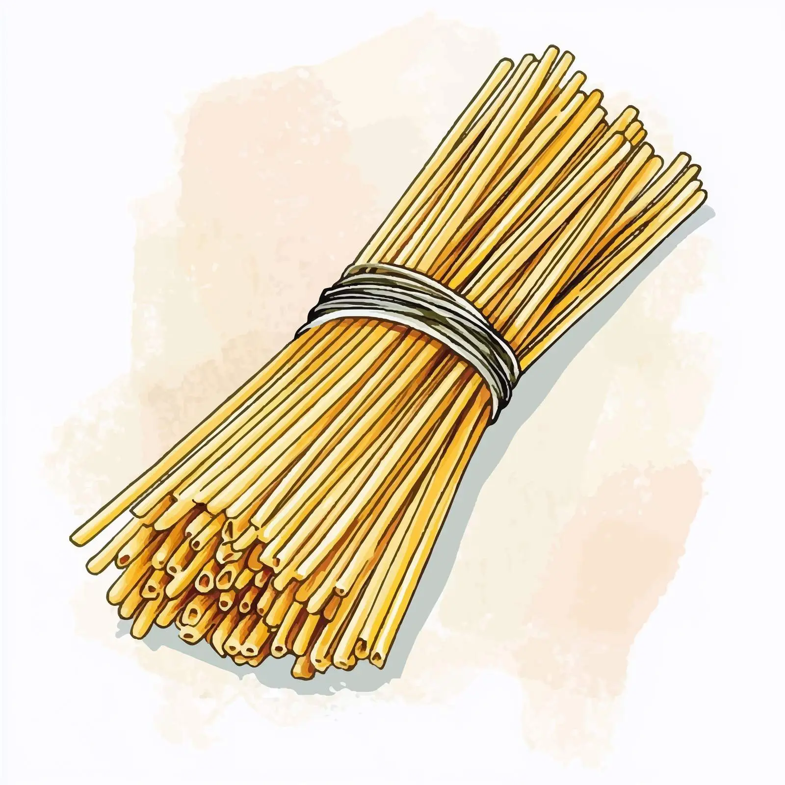 Colorful Hand-Drawn Watercolor Pasta Illustration — free download from Dotvec