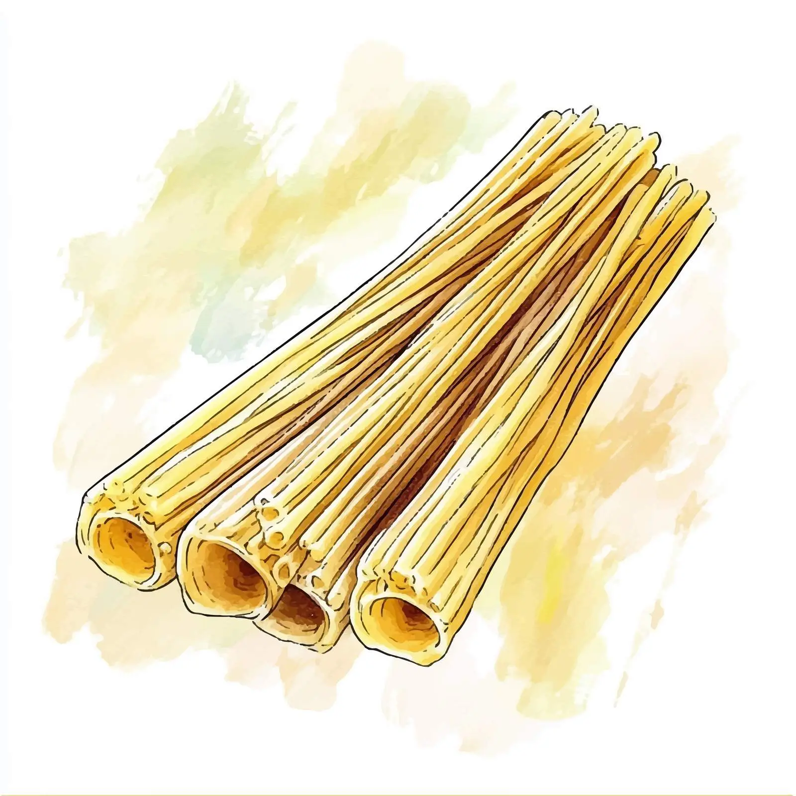 Colorful Hand-Drawn Pipe Rigatti Pasta Illustration — free download from Dotvec
