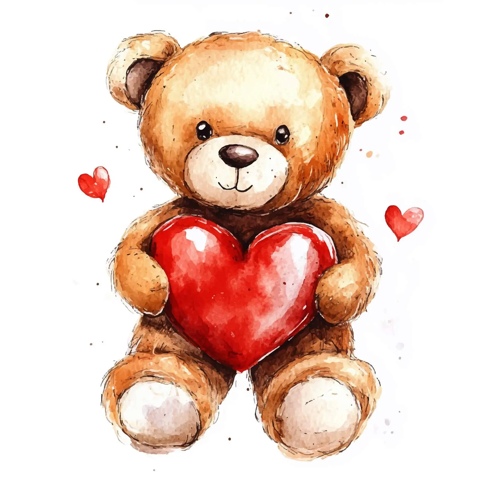 Colorful Hand-Drawn Teddy Bear Sketch — free download from Dotvec