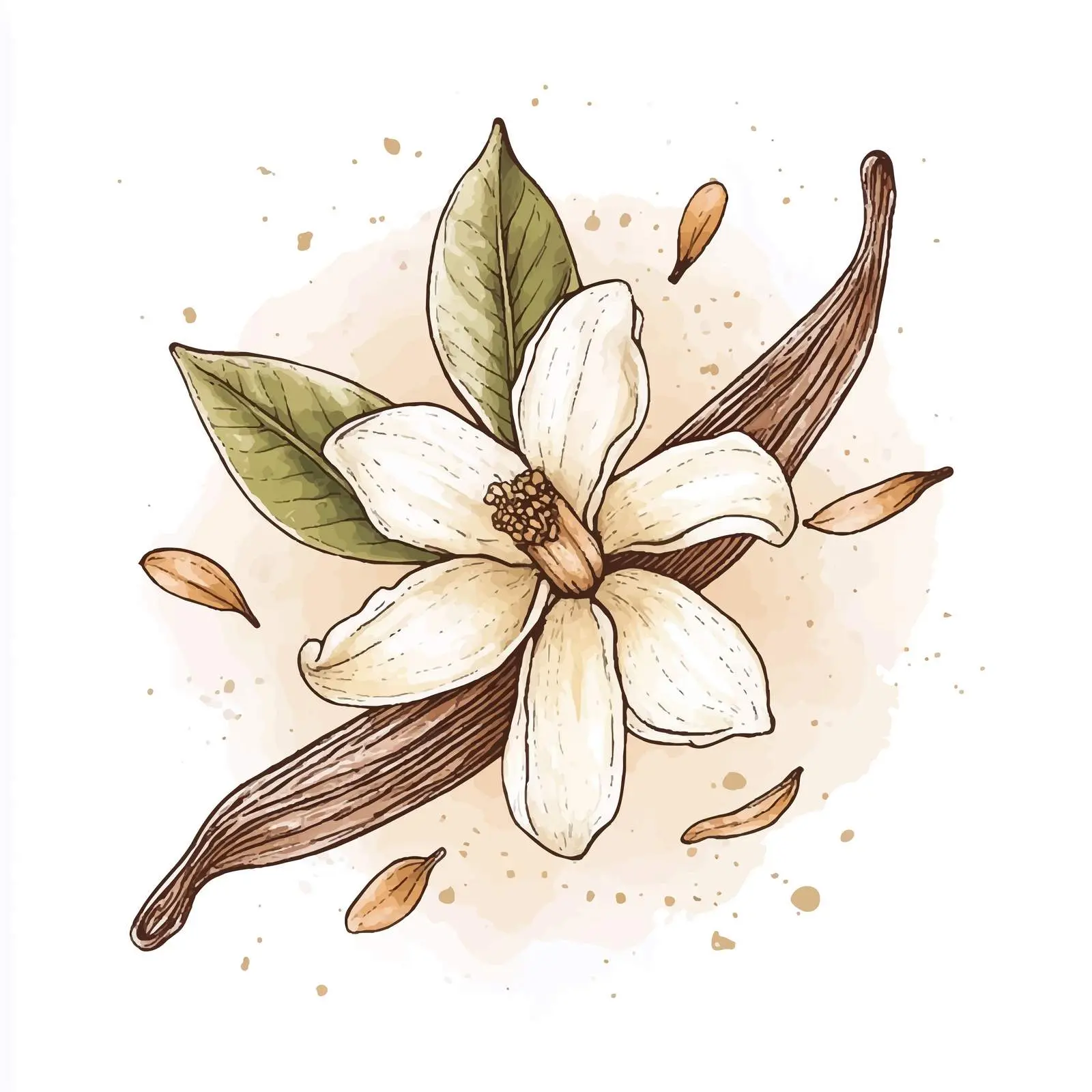 Colorful Hand-Drawn Vanilla Sketch Illustration — free download from Dotvec