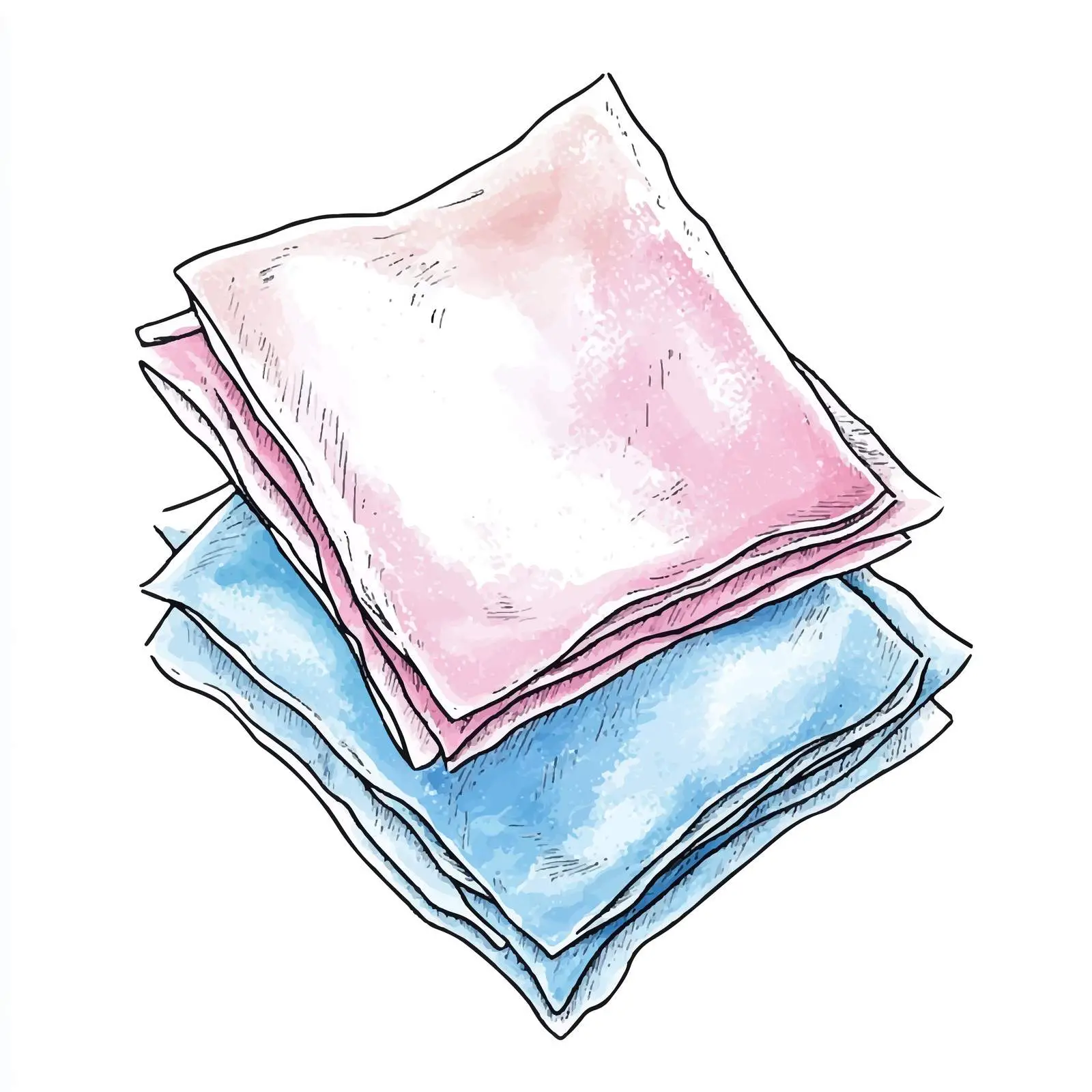 Colorful Hand-Drawn Watercolor Wet Wipes Sketch — free download from Dotvec