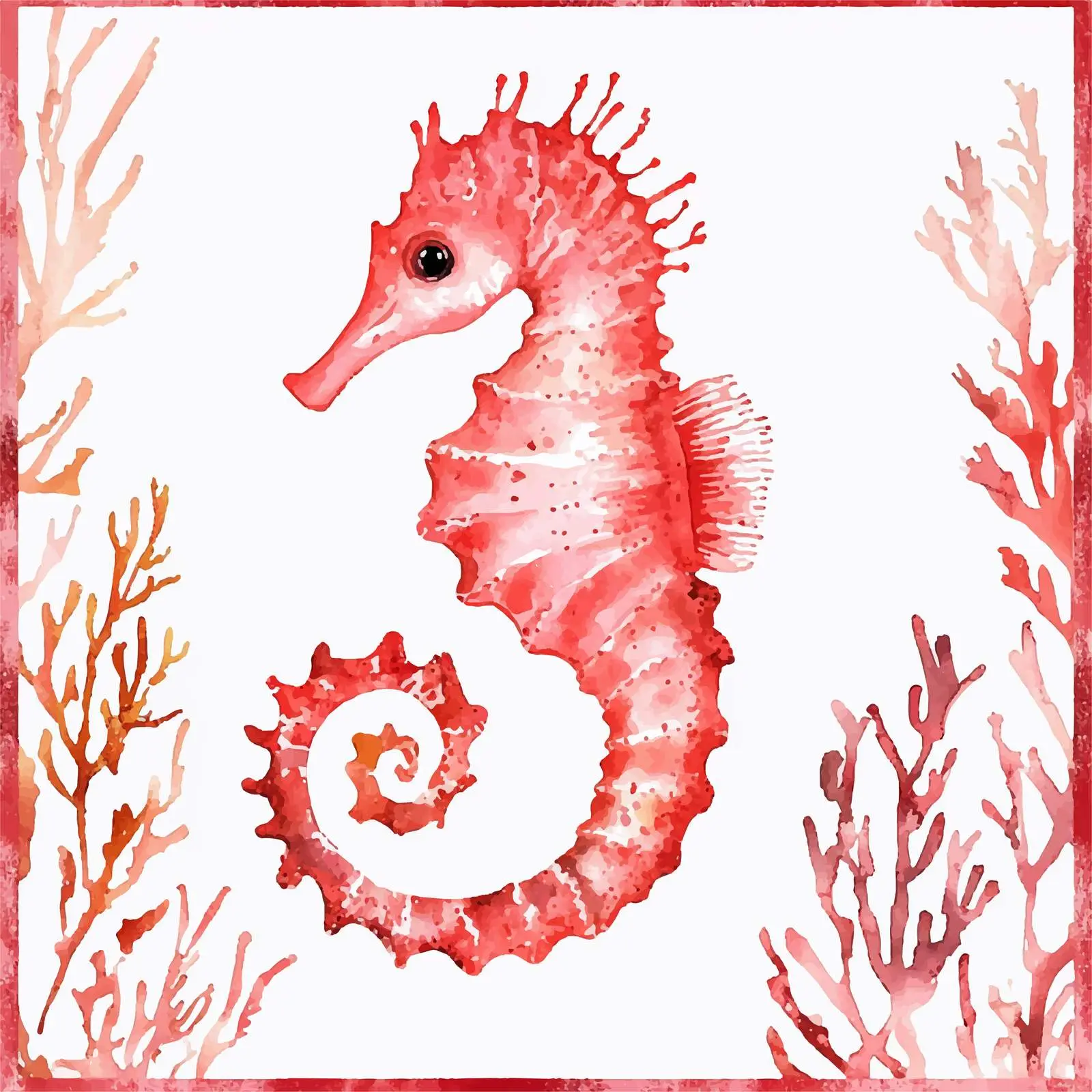 Watercolor Sketch of Sea Life and Plants — free download from Dotvec
