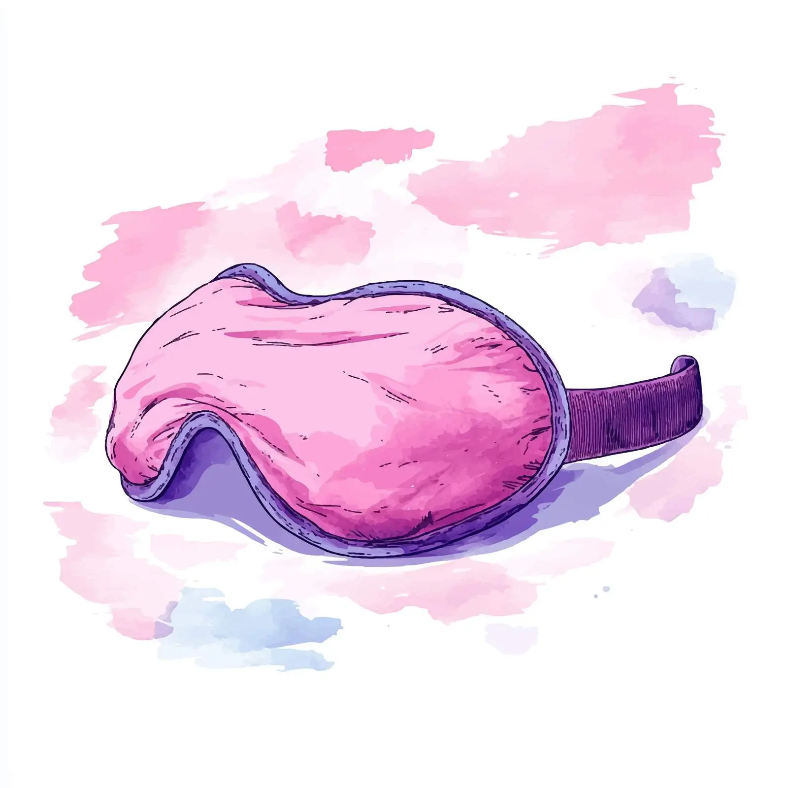 Colorful Watercolor Nighttime Pink Eye Illustration — free download from Dotvec