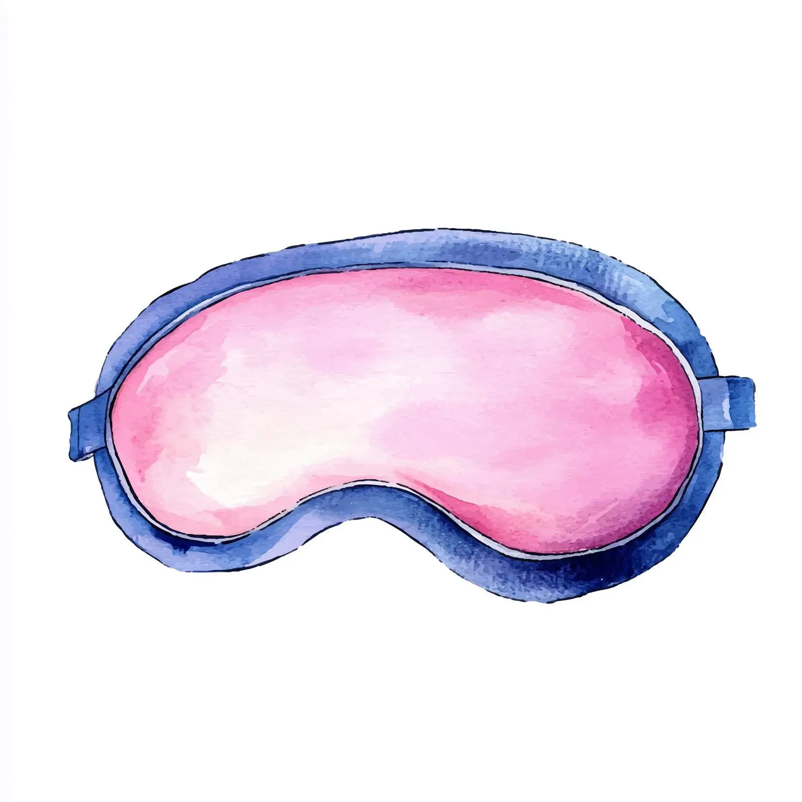 Hand-Drawn Watercolor Nighttime Pink Eye Illustration — free download from Dotvec