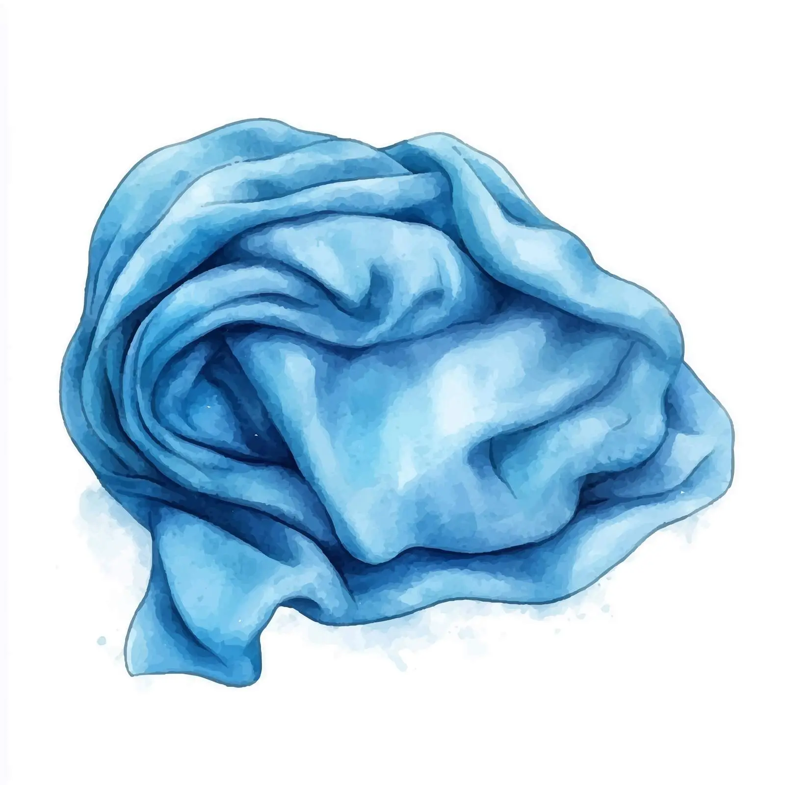 Warm Blue Watercolor Blanket Sketch — free download from Dotvec