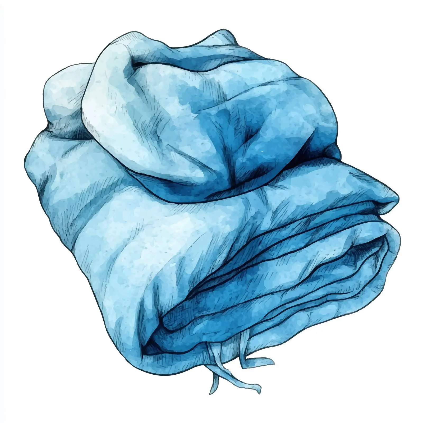 Colorful Hand-Drawn Watercolor Blanket Sketch — free download from Dotvec