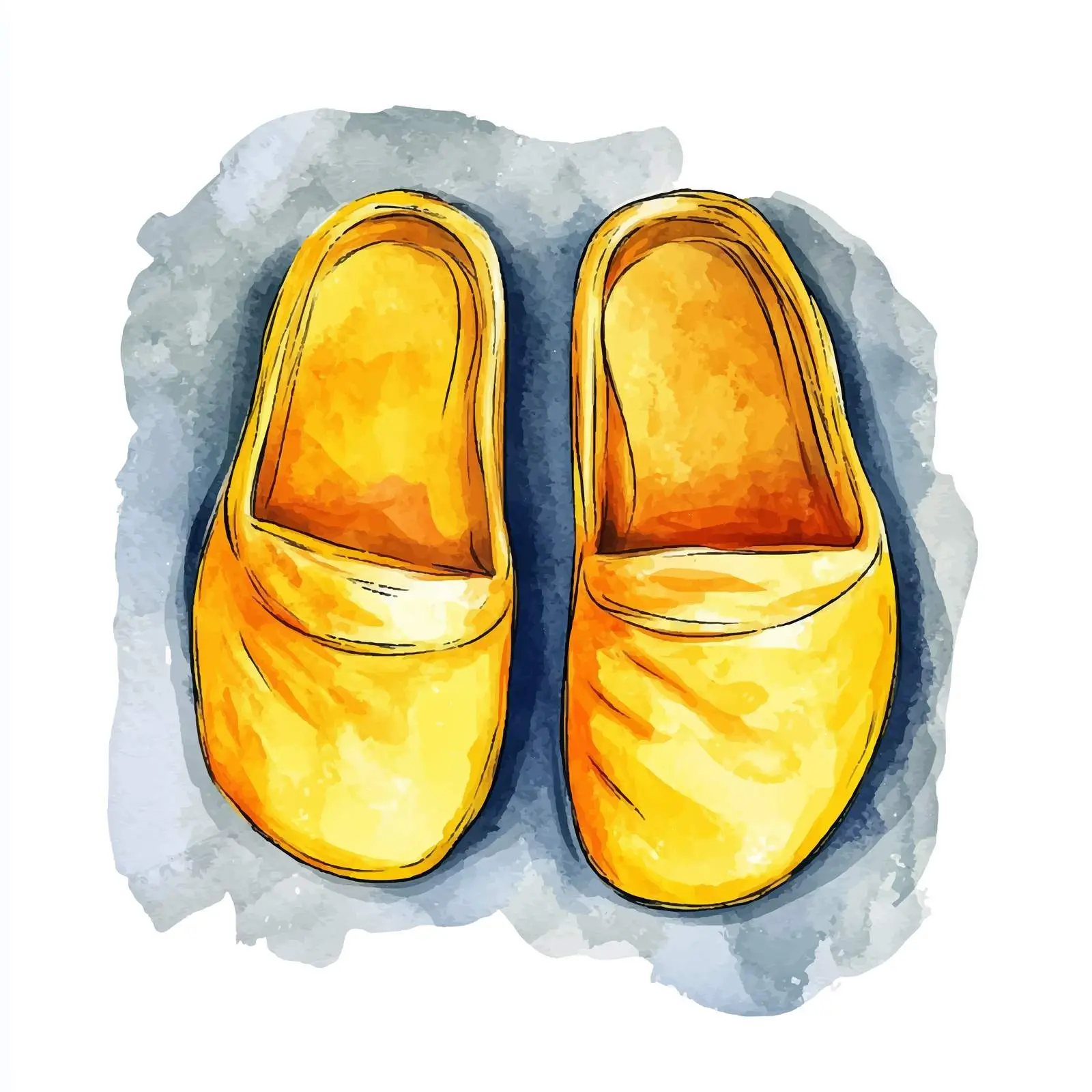 Yellow Sleeping Sloth Watercolor Sketch — free download from Dotvec