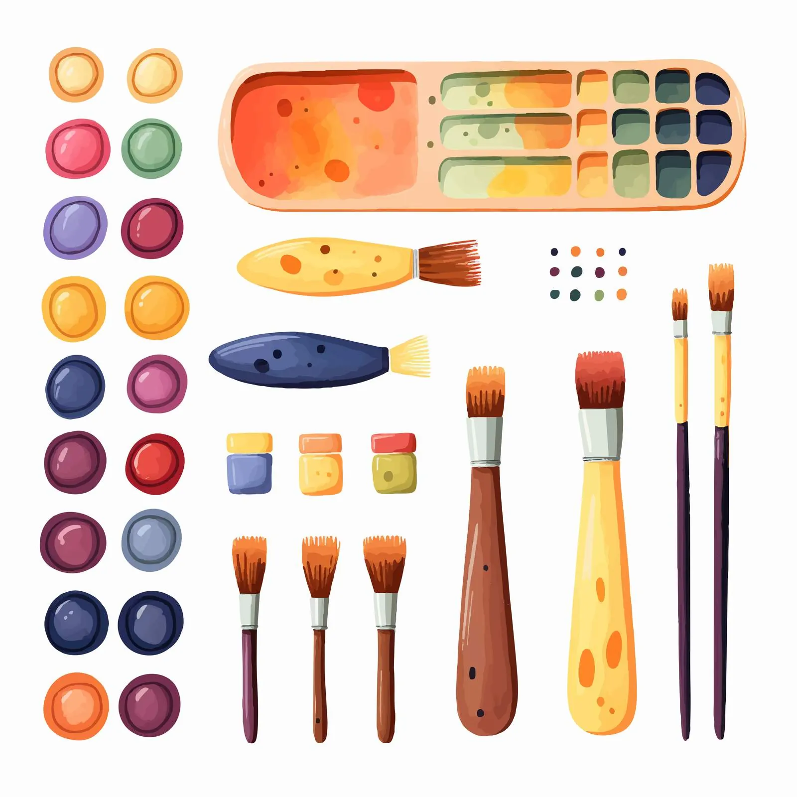 Watercolor Gouache Paint Brush Vector Design – free splashes image from Dotvec