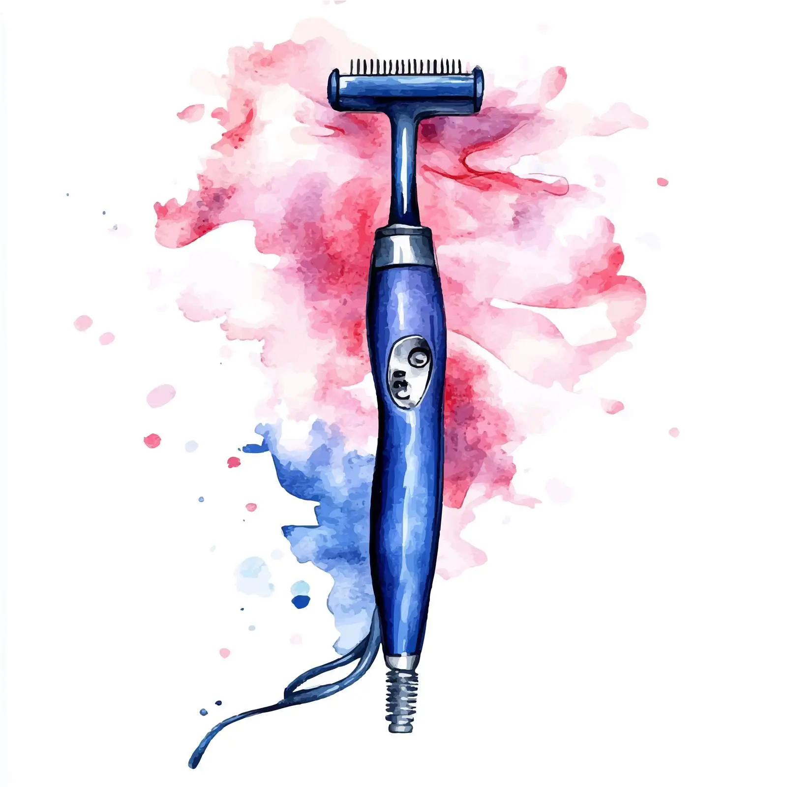 Hand-Drawn Watercolor Curling Iron Illustration — free download from Dotvec