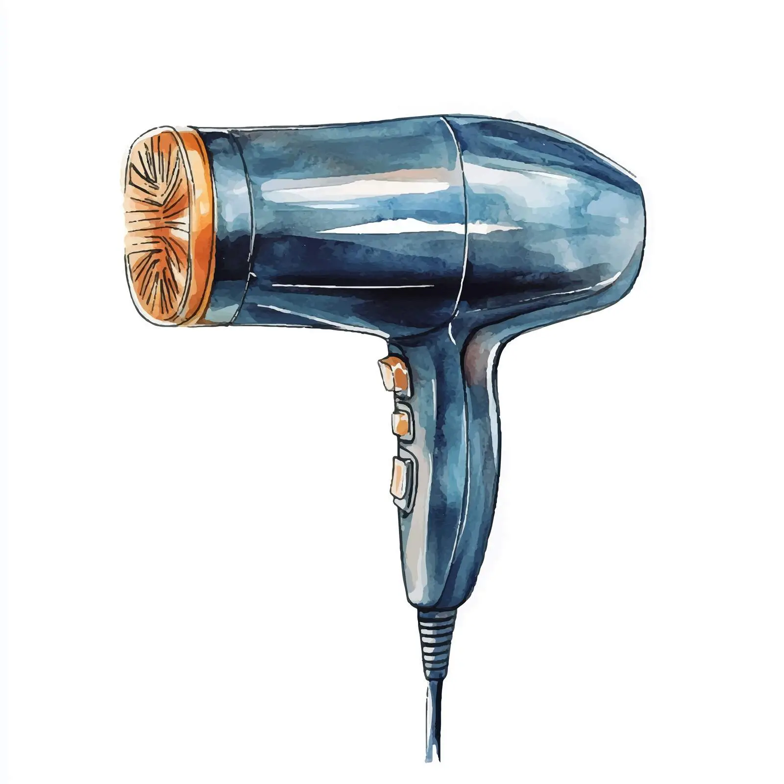 Watercolor Hair Dryer Sketch on White Background — free download from Dotvec