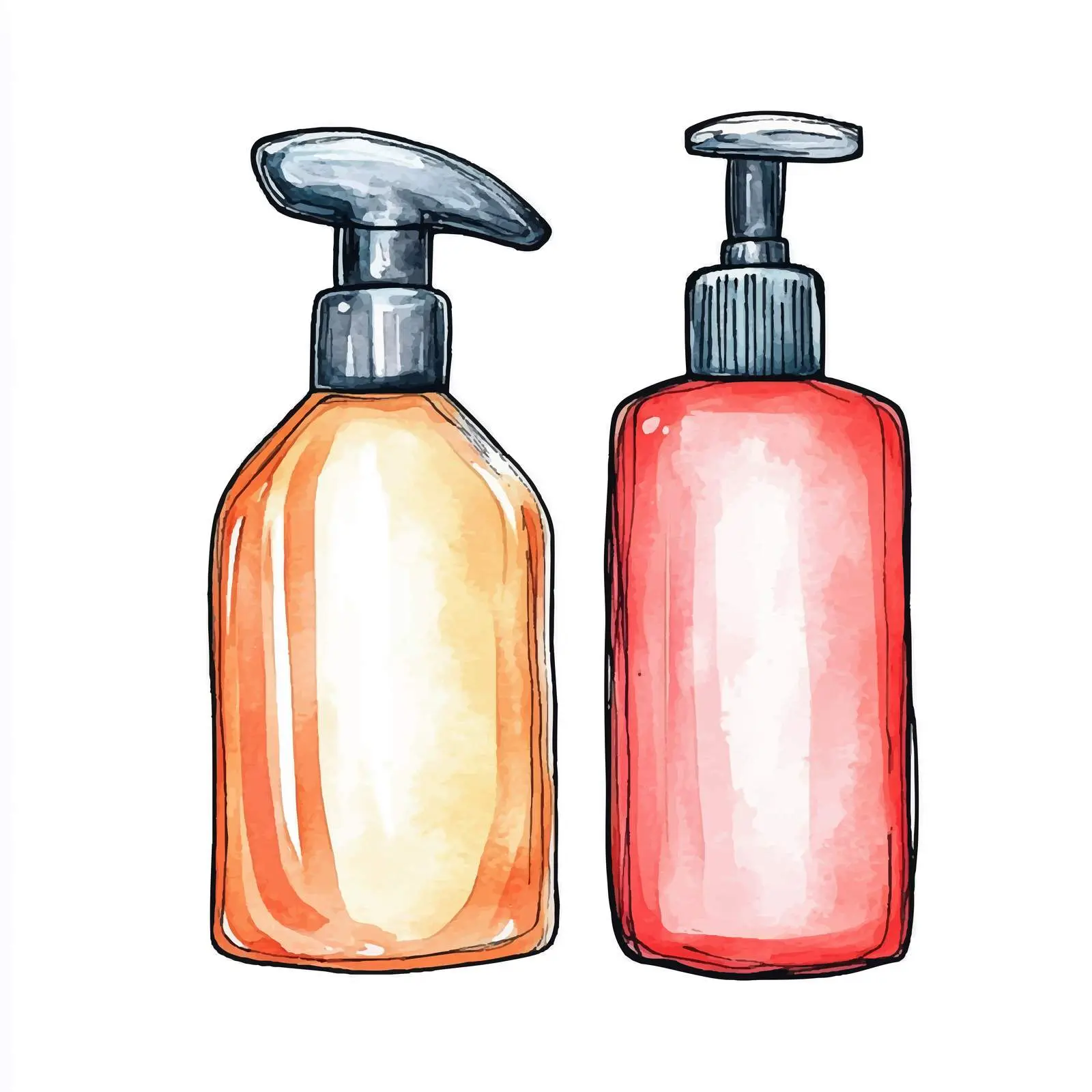 Watercolor Sketch of Mousse Hairspray — free download from Dotvec