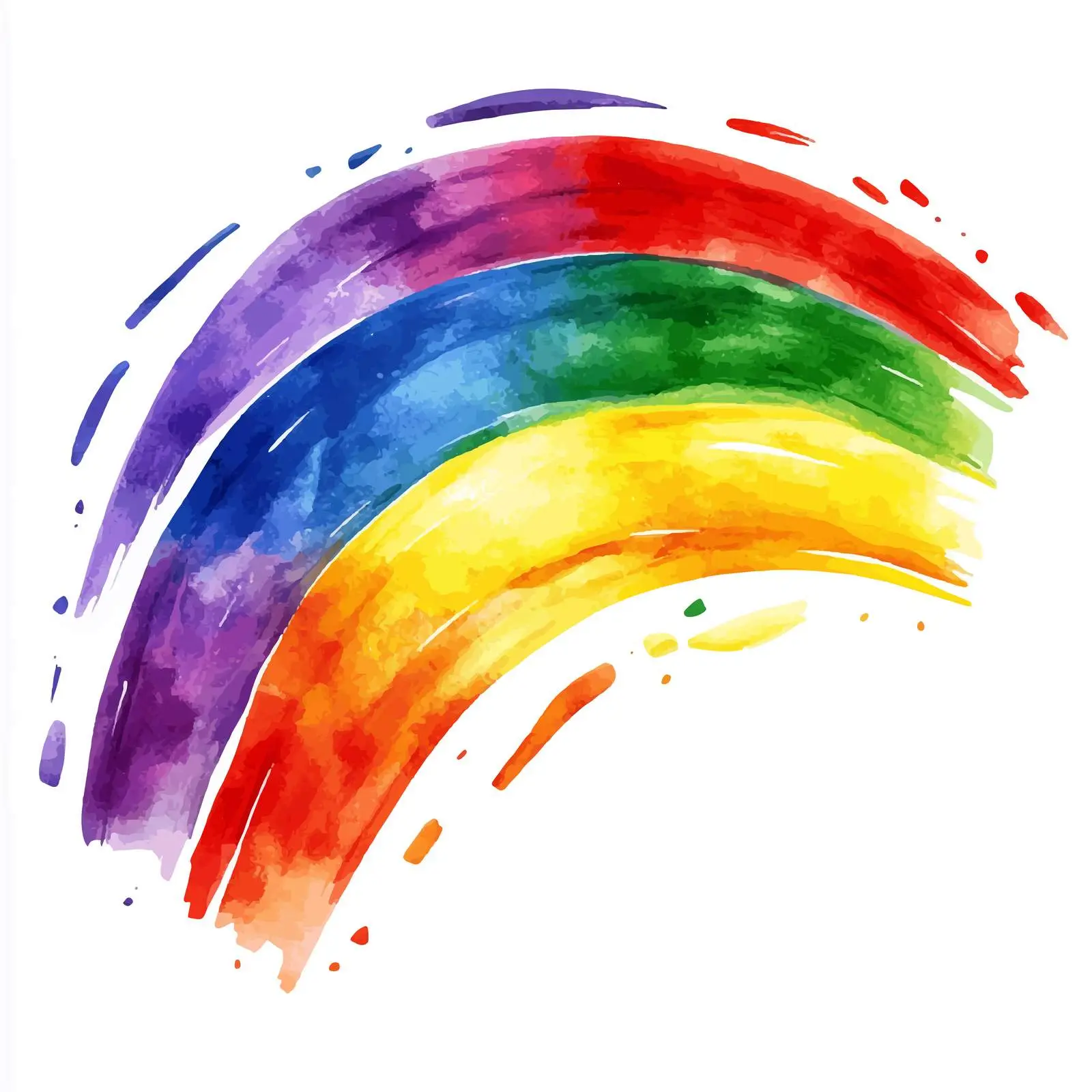 Colorful Watercolor Rainbow Vector Illustration – free spectrum image from Dotvec