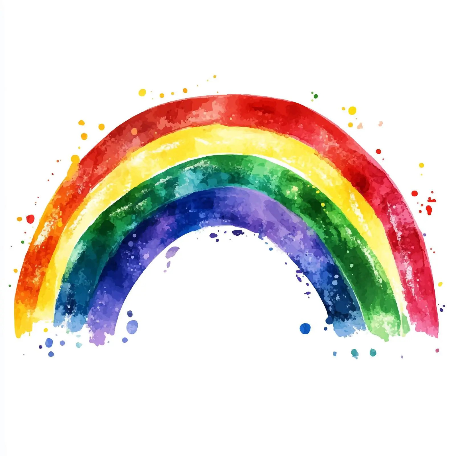 Colorful Watercolor Rainbow Vector Illustration — free download from Dotvec