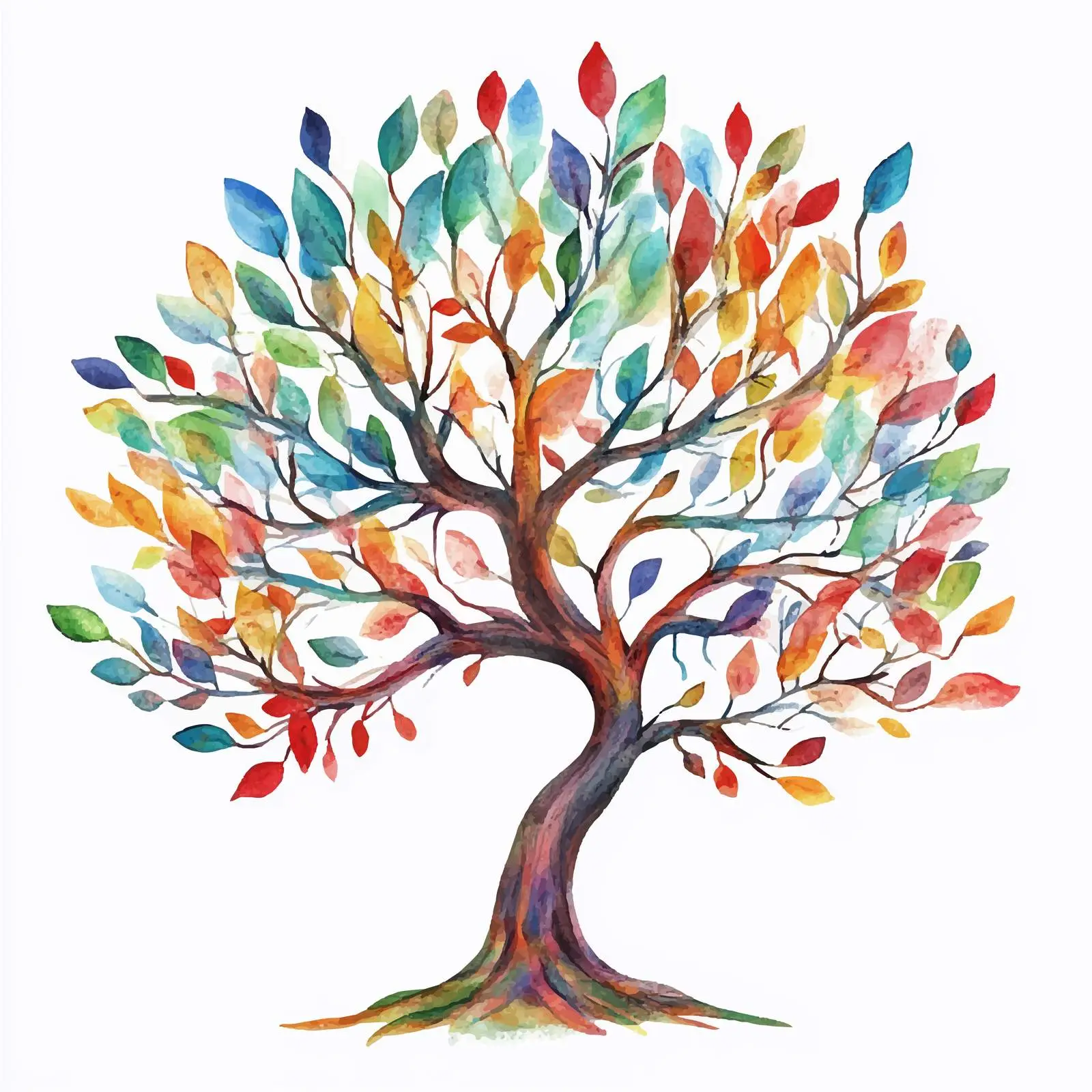 Watercolor Tree Art for Decorative Use — free download from Dotvec