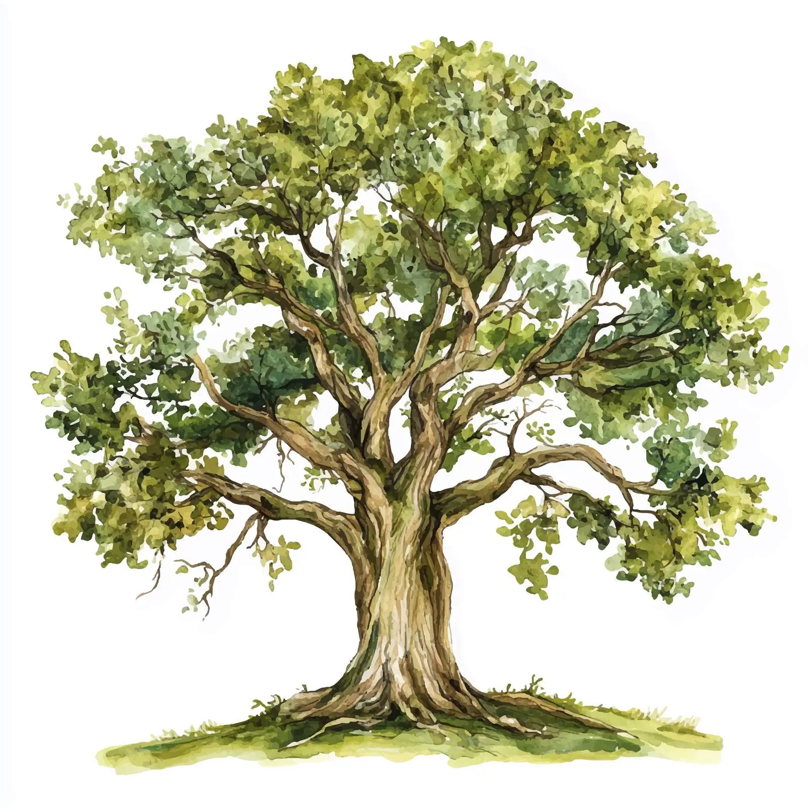 Watercolor Tree Painting for Artistic Decor — free download from Dotvec