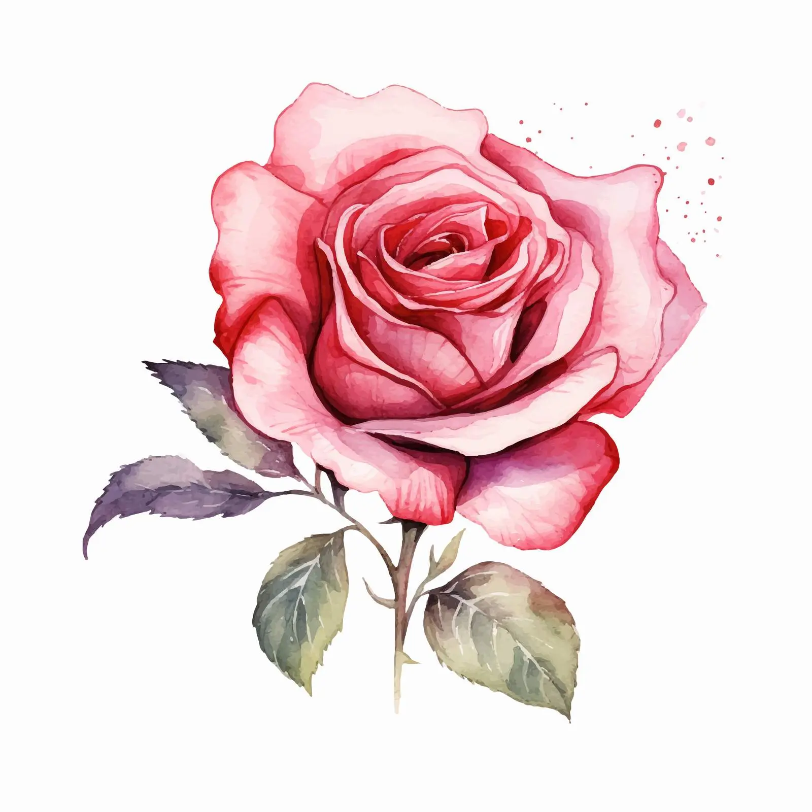 Watercolor Rose Floral Invitation Greeting Card — free download from Dotvec