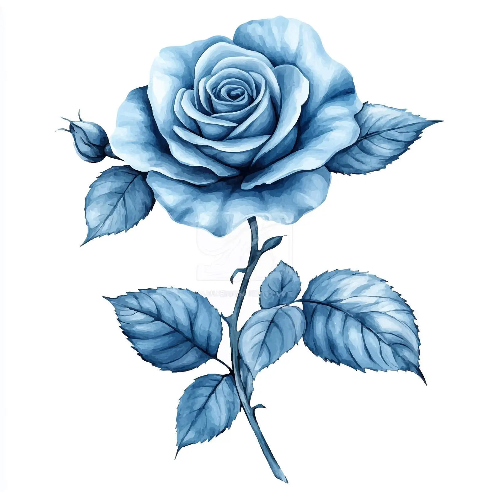 Watercolor Rose Floral Vector Clipart — free download from Dotvec