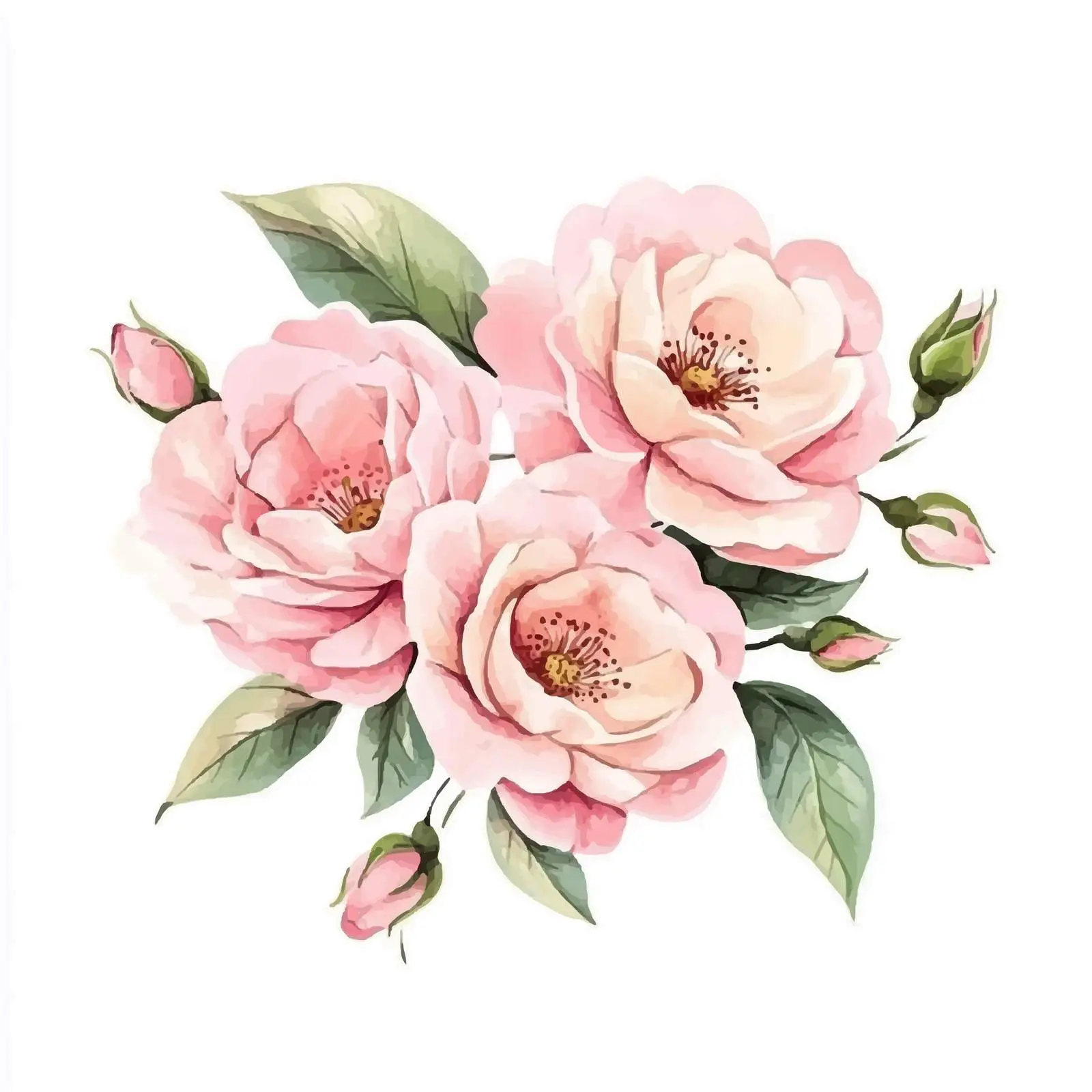 Pink Sakura Watercolor Cherry Blossom Vector — free download from Dotvec