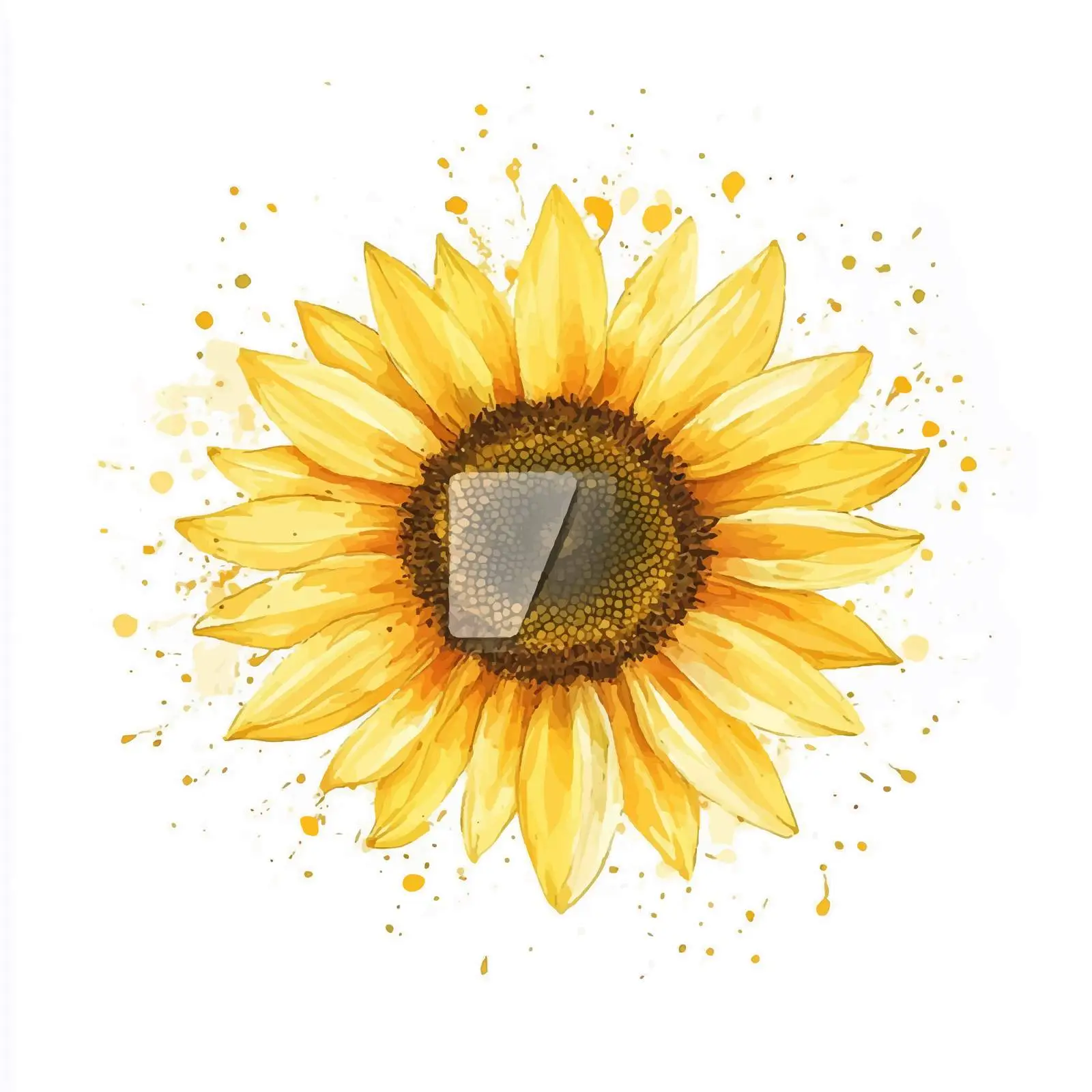 Summer Watercolor Sunflower Vector Illustration — free download from Dotvec