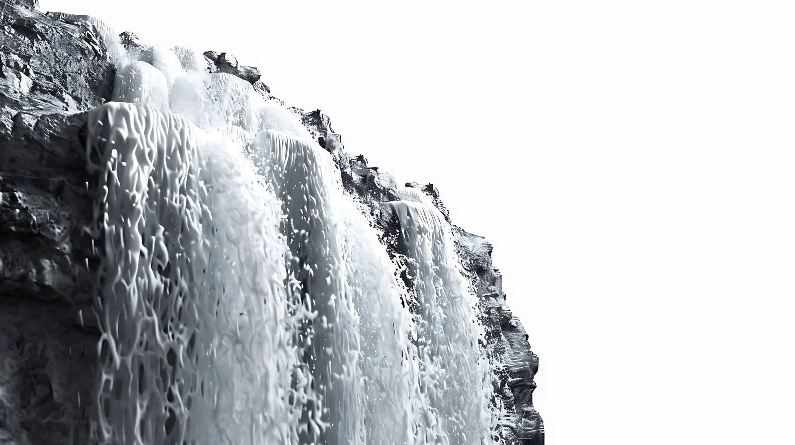 Majestic mountain waterfall cascading down gorge – free cad image from Dotvec