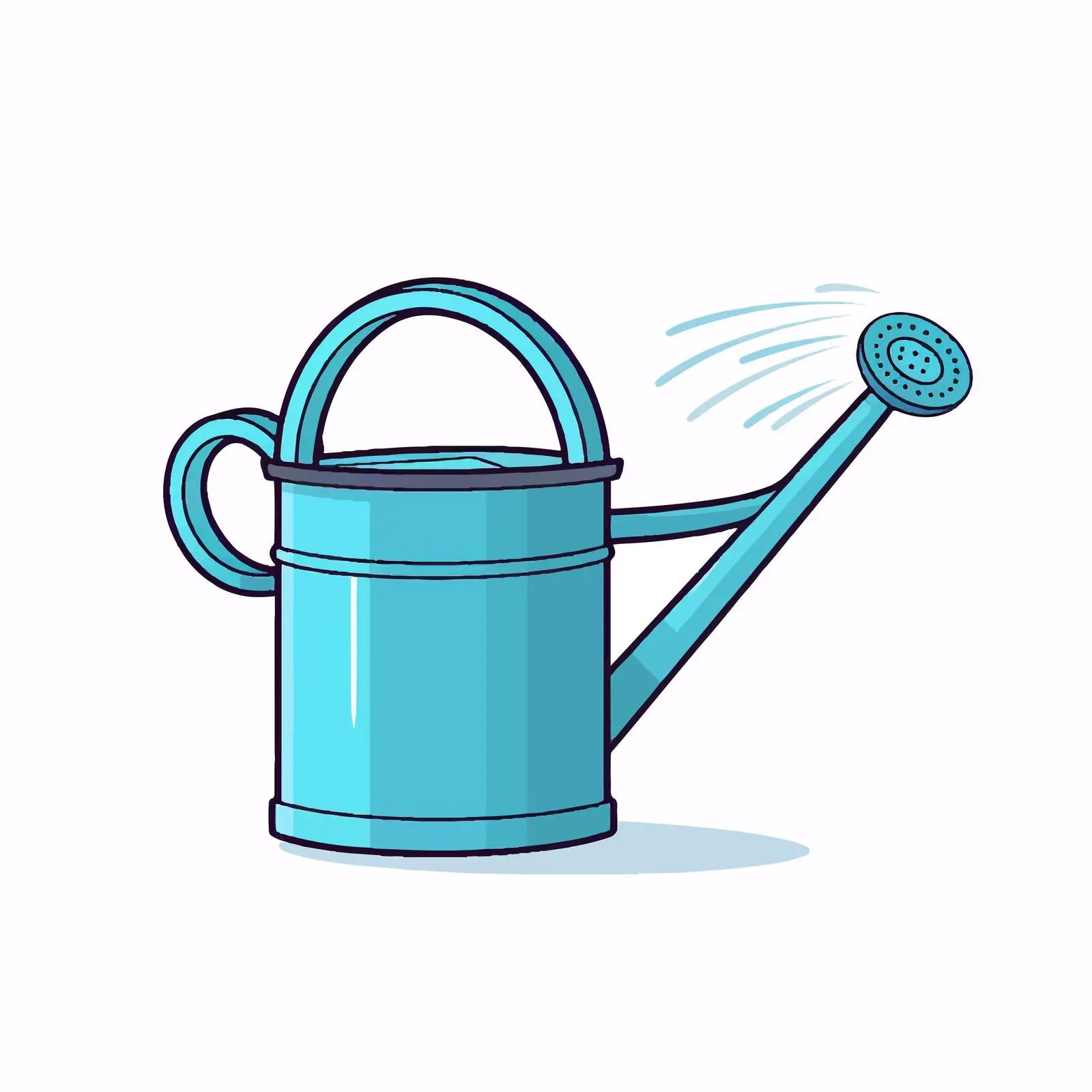 Cartoon Vector Illustration of Watering Can — free download from Dotvec