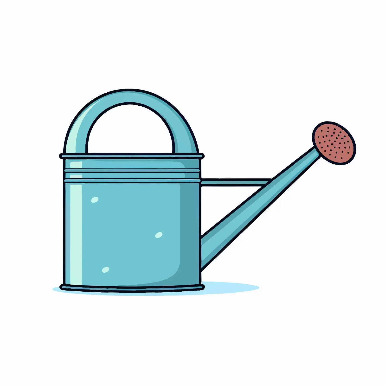 Cartoon Watering Can Line Vector Illustration — free download from Dotvec