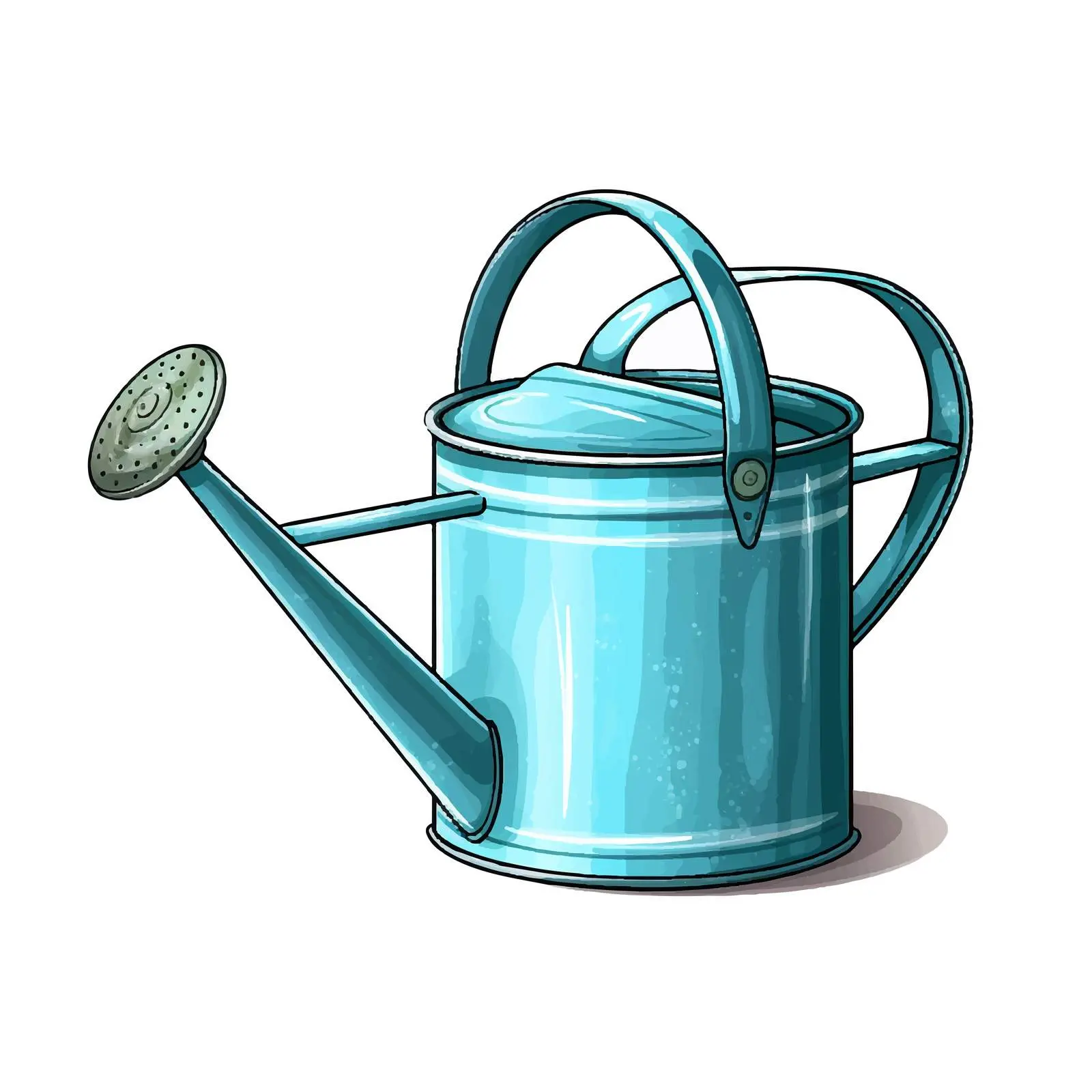 Cartoon Watering Can Vector Illustration — free download from Dotvec
