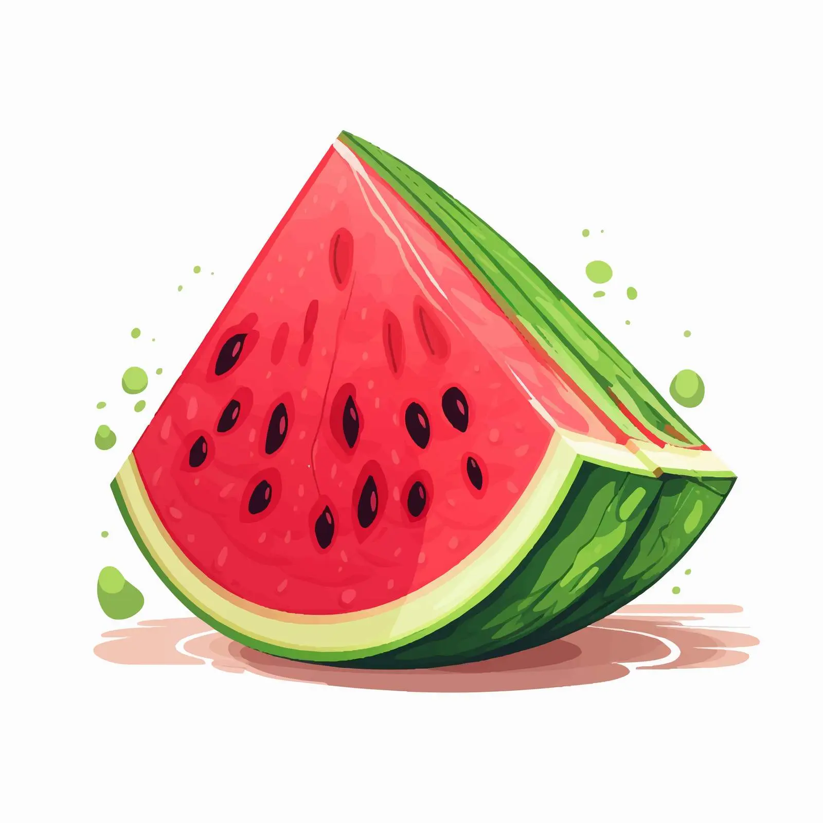 Cartoon Watermelon Line Vector Illustration — free download from Dotvec