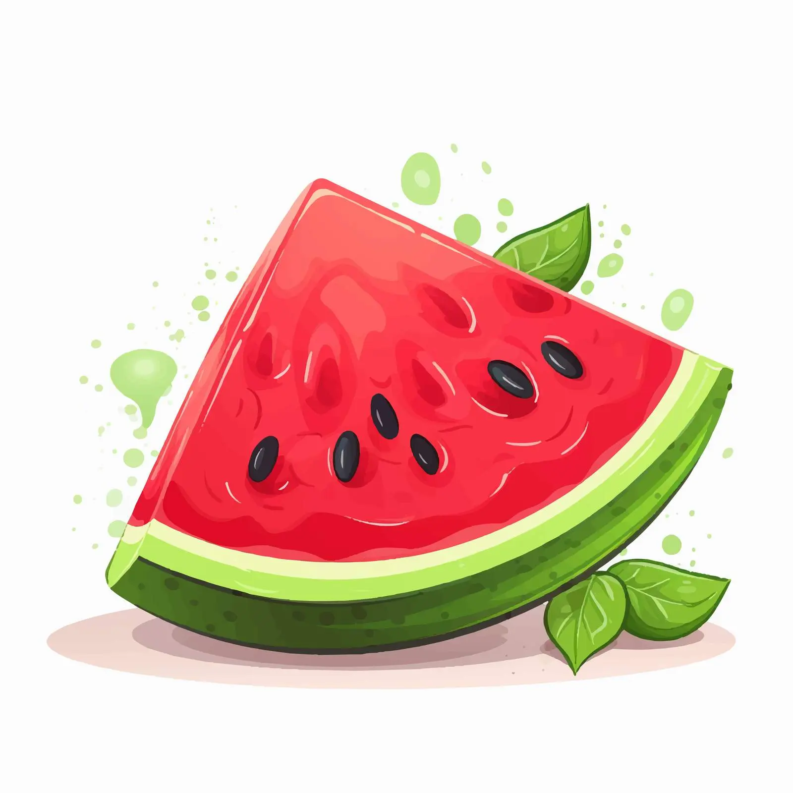 Cartoon Watermelon Vector Line Illustration — free download from Dotvec