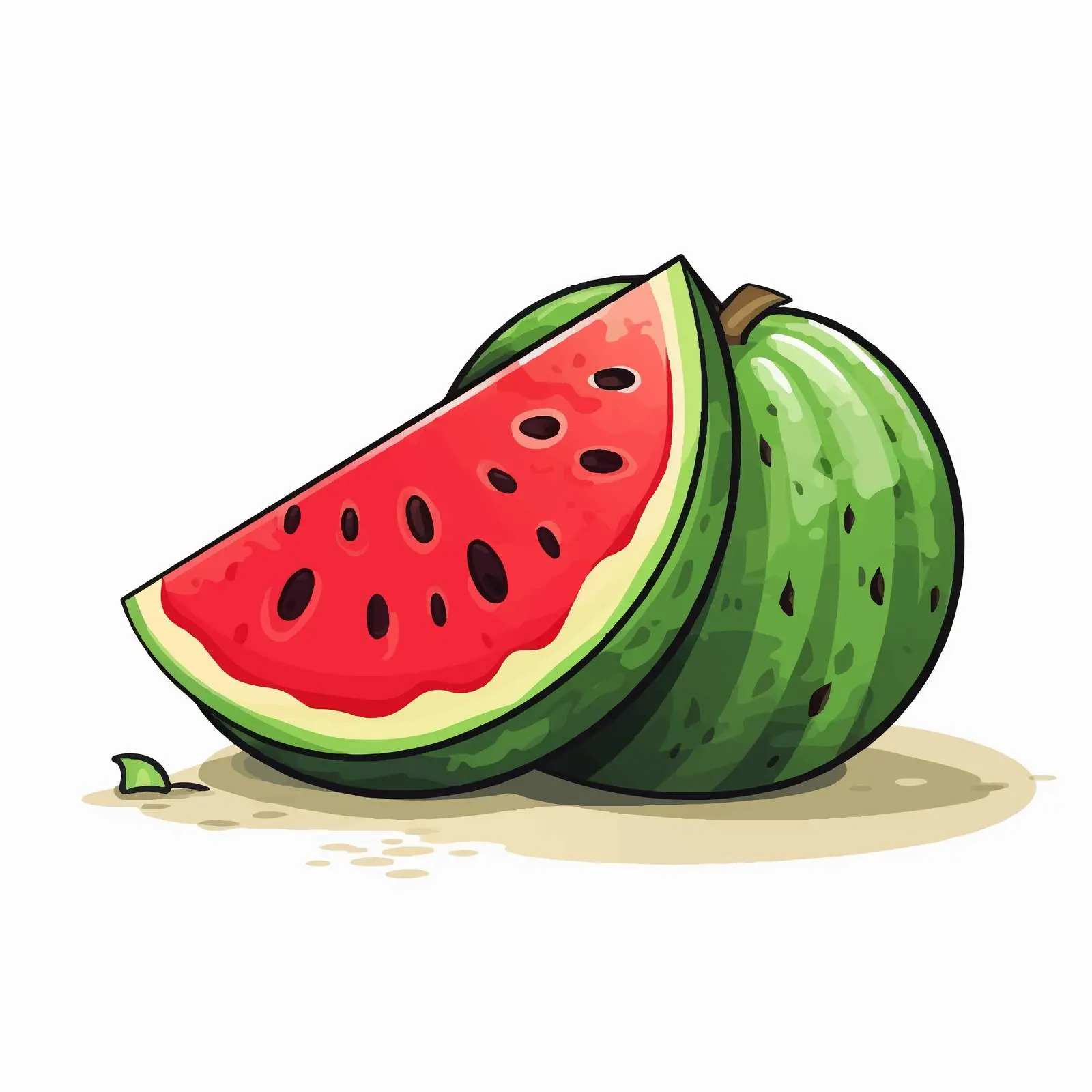Watermelon Line Art Vector Illustration — free download from Dotvec
