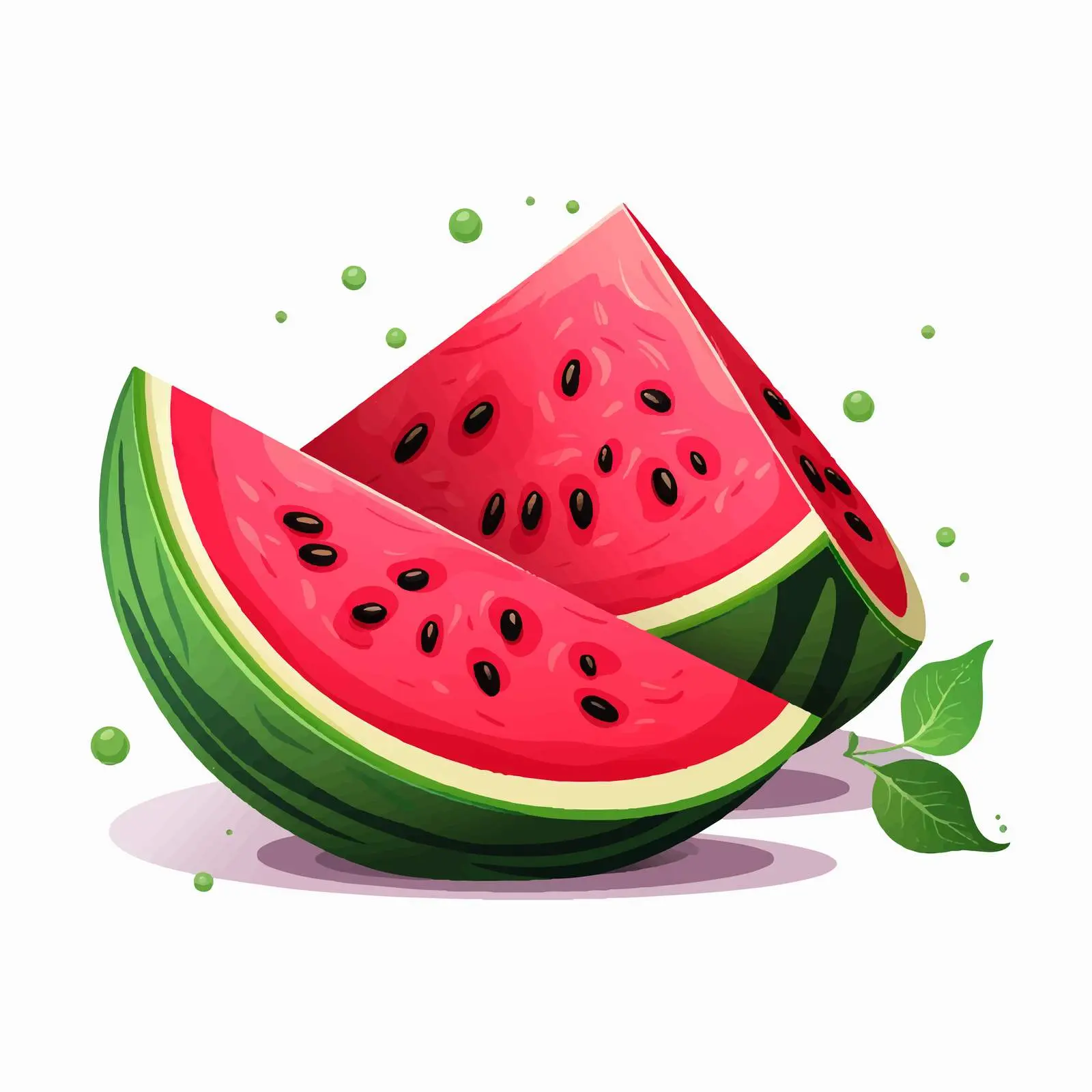Watermelon Line Vector Illustration on White Background — free download from Dotvec