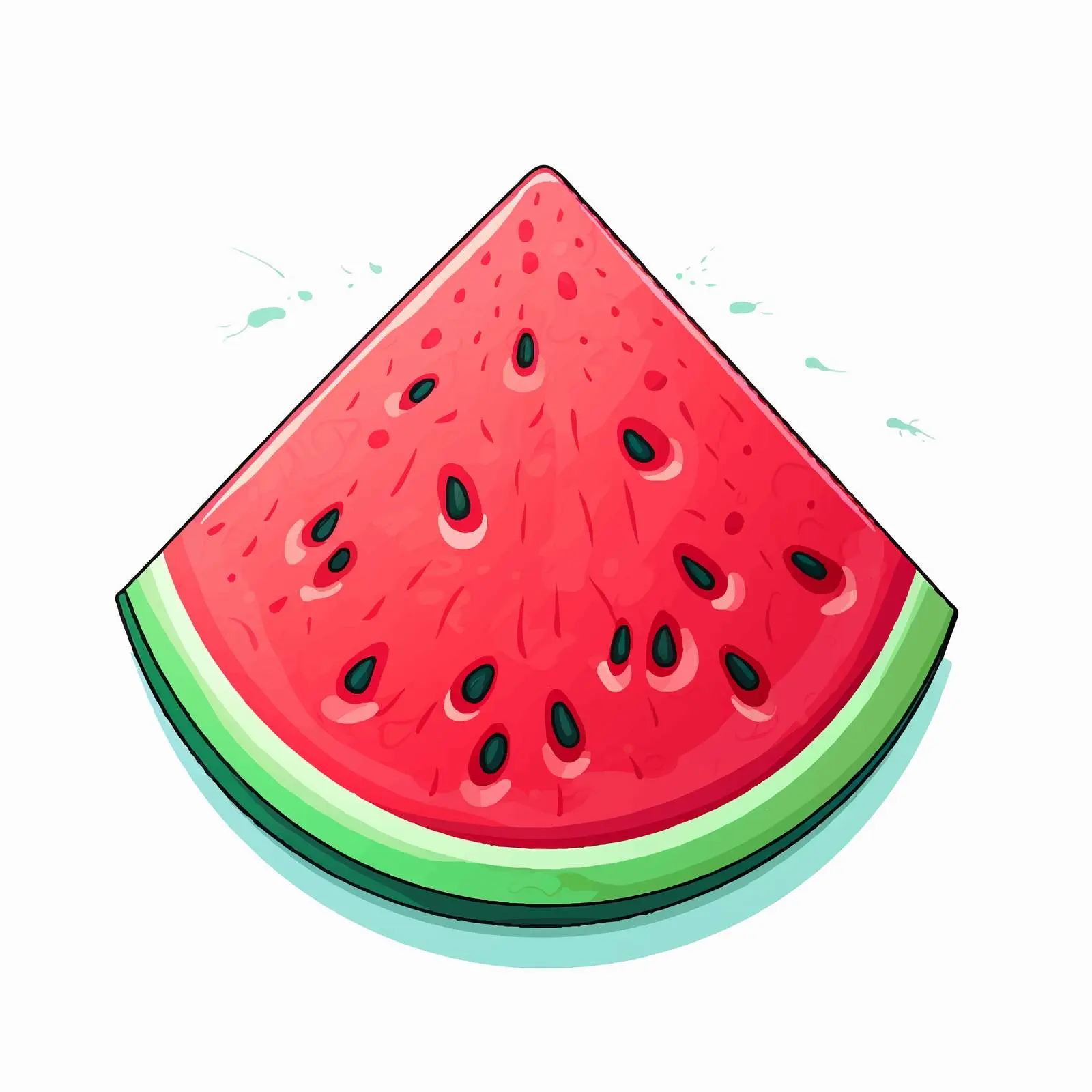 Vector Watermelon Line Illustration on White Background — free download from Dotvec