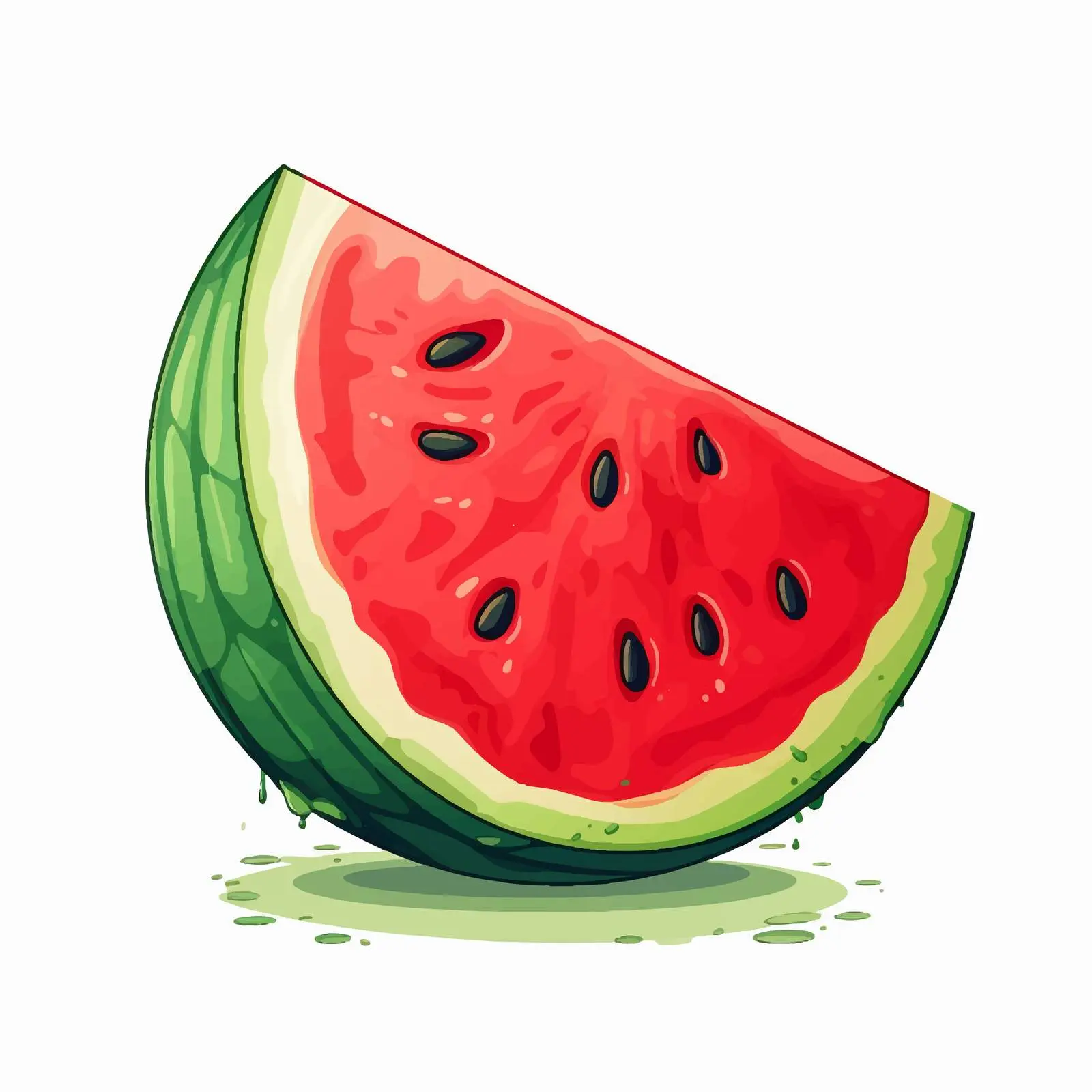 Watermelon Line Vector Illustration on White Background — free download from Dotvec