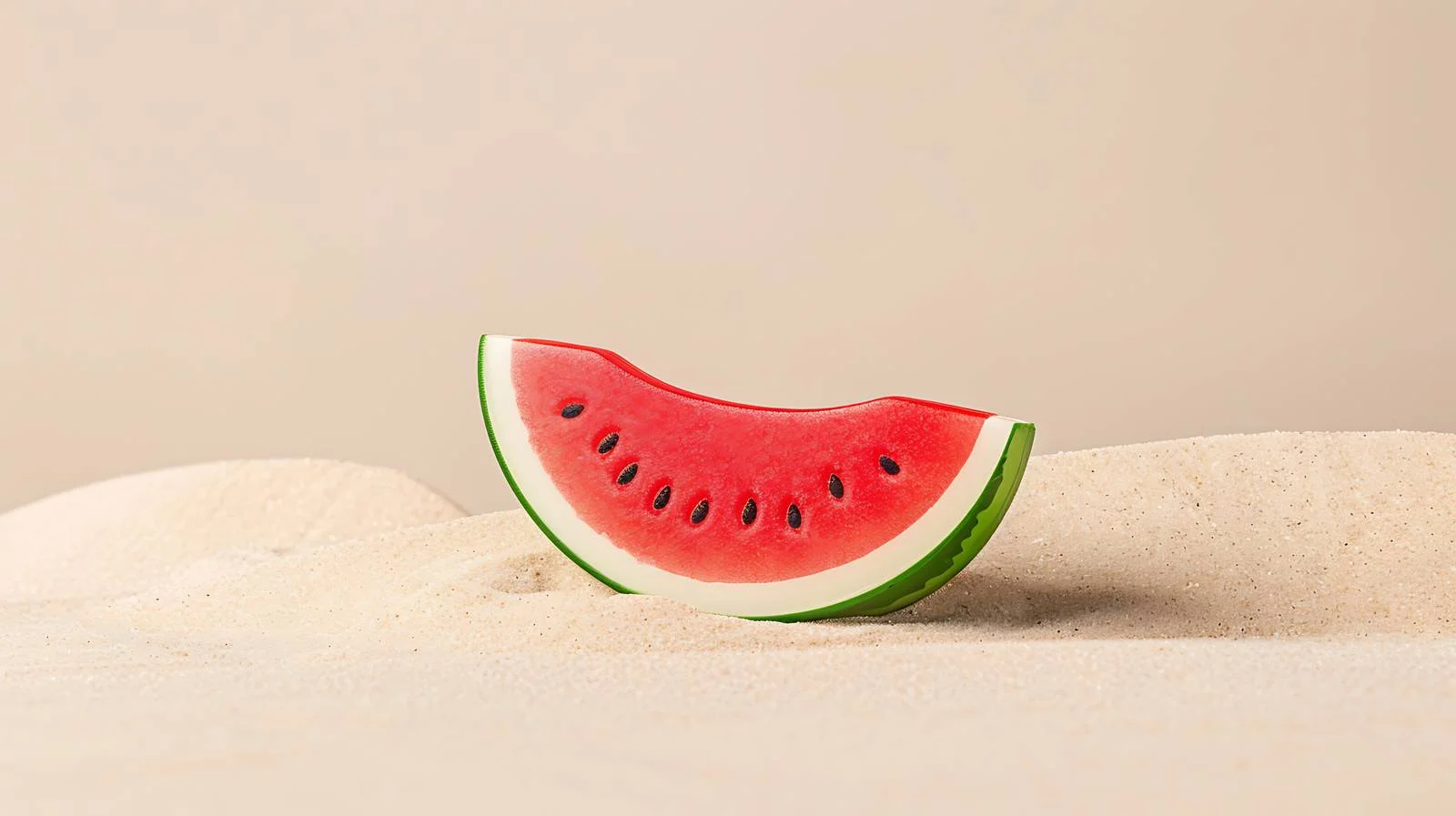 Vibrant Watermelon Toy on Sand Background — free download from Dotvec