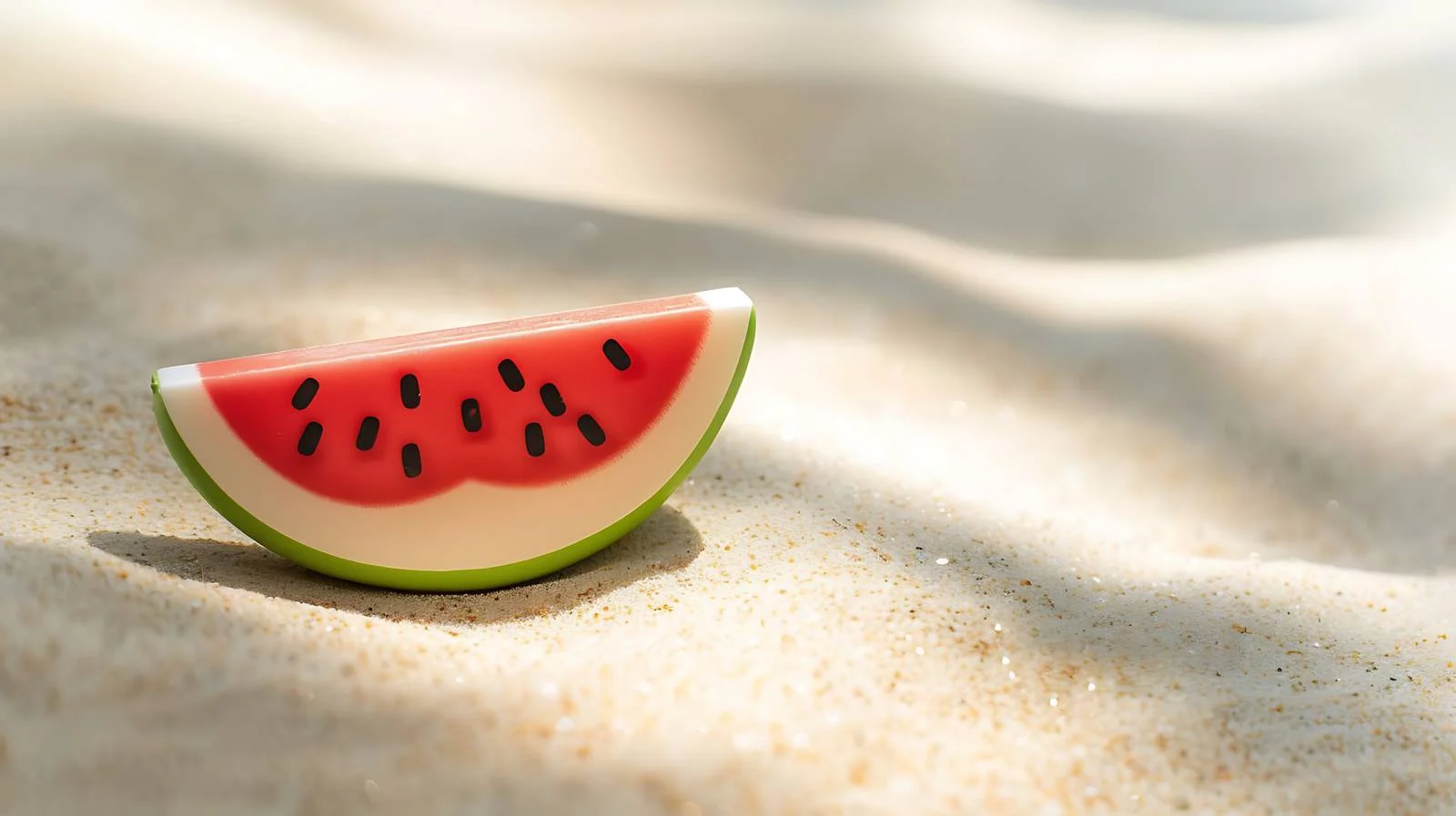Watermelon Toy on Sand: Summer Minimalism — free download from Dotvec